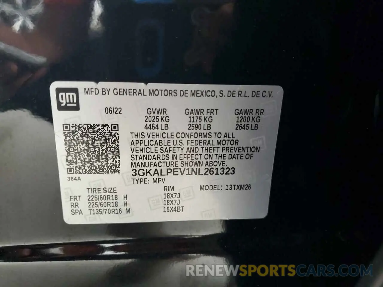 15 Photograph of a damaged car 3GKALPEV1NL261323 GMC TERRAIN 2022