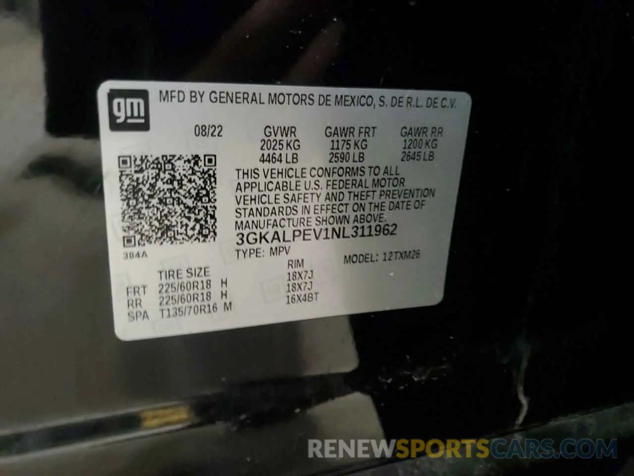13 Photograph of a damaged car 3GKALPEV1NL311962 GMC TERRAIN 2022