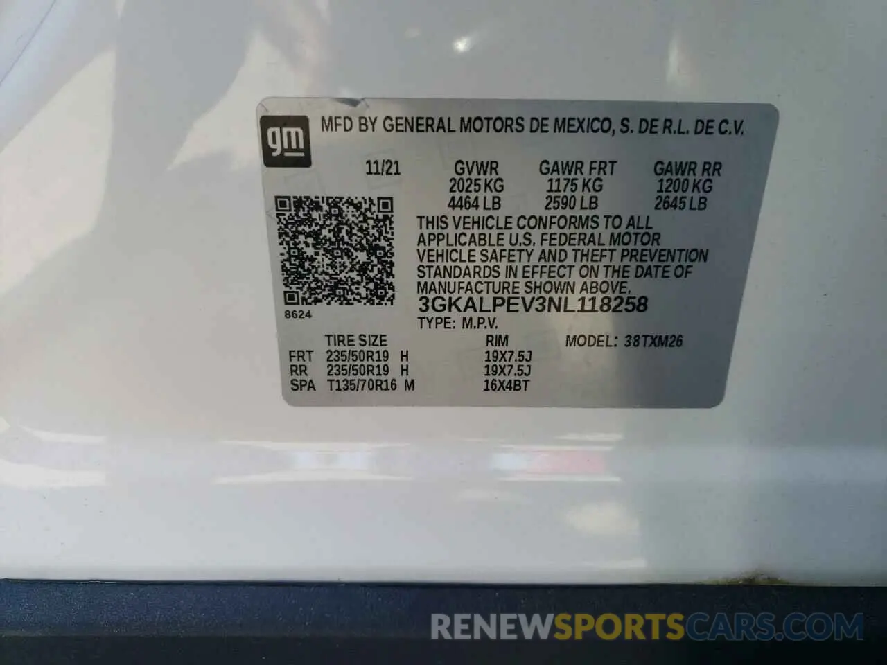 15 Photograph of a damaged car 3GKALPEV3NL118258 GMC TERRAIN 2022