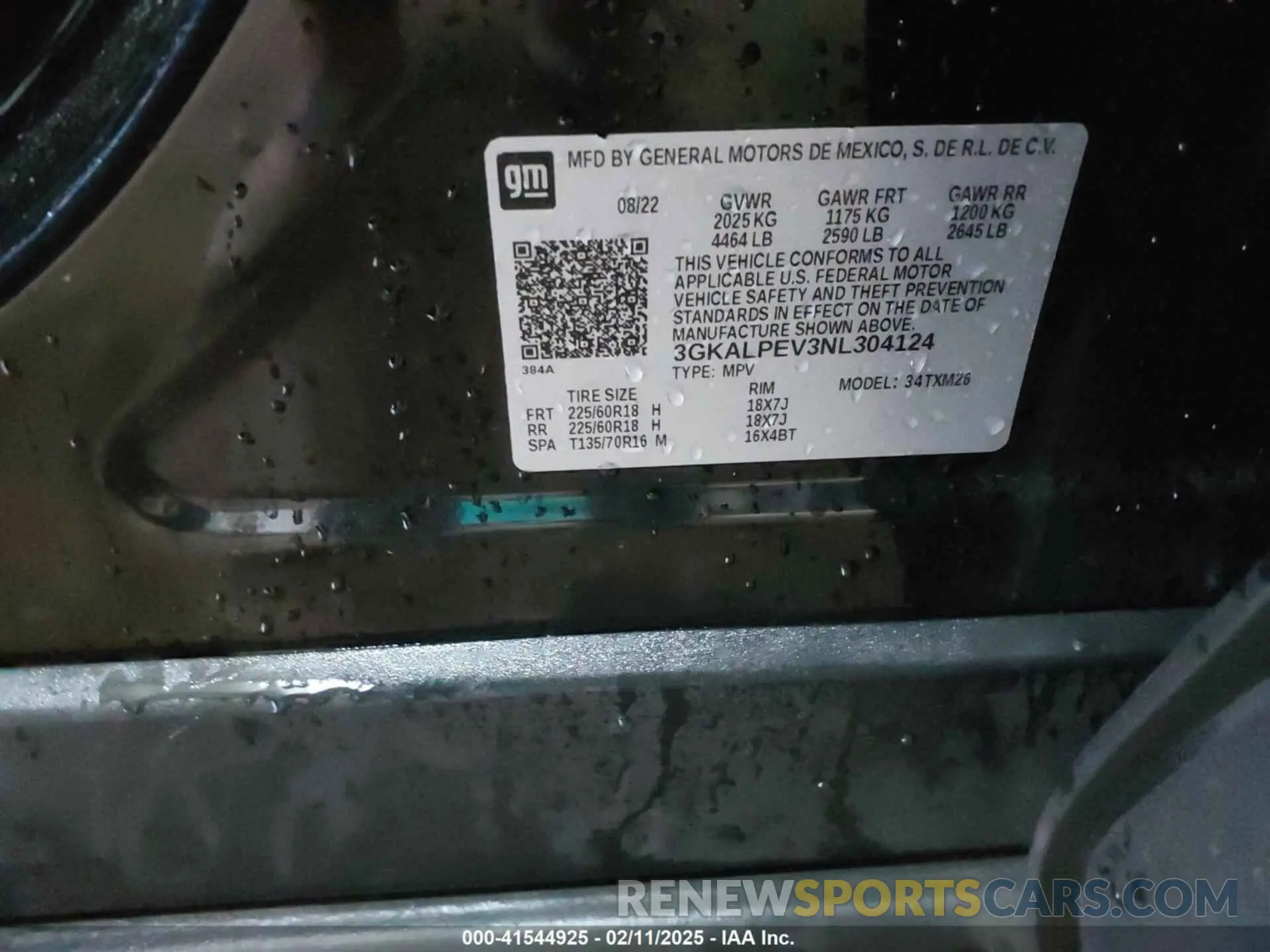 9 Photograph of a damaged car 3GKALPEV3NL304124 GMC TERRAIN 2022