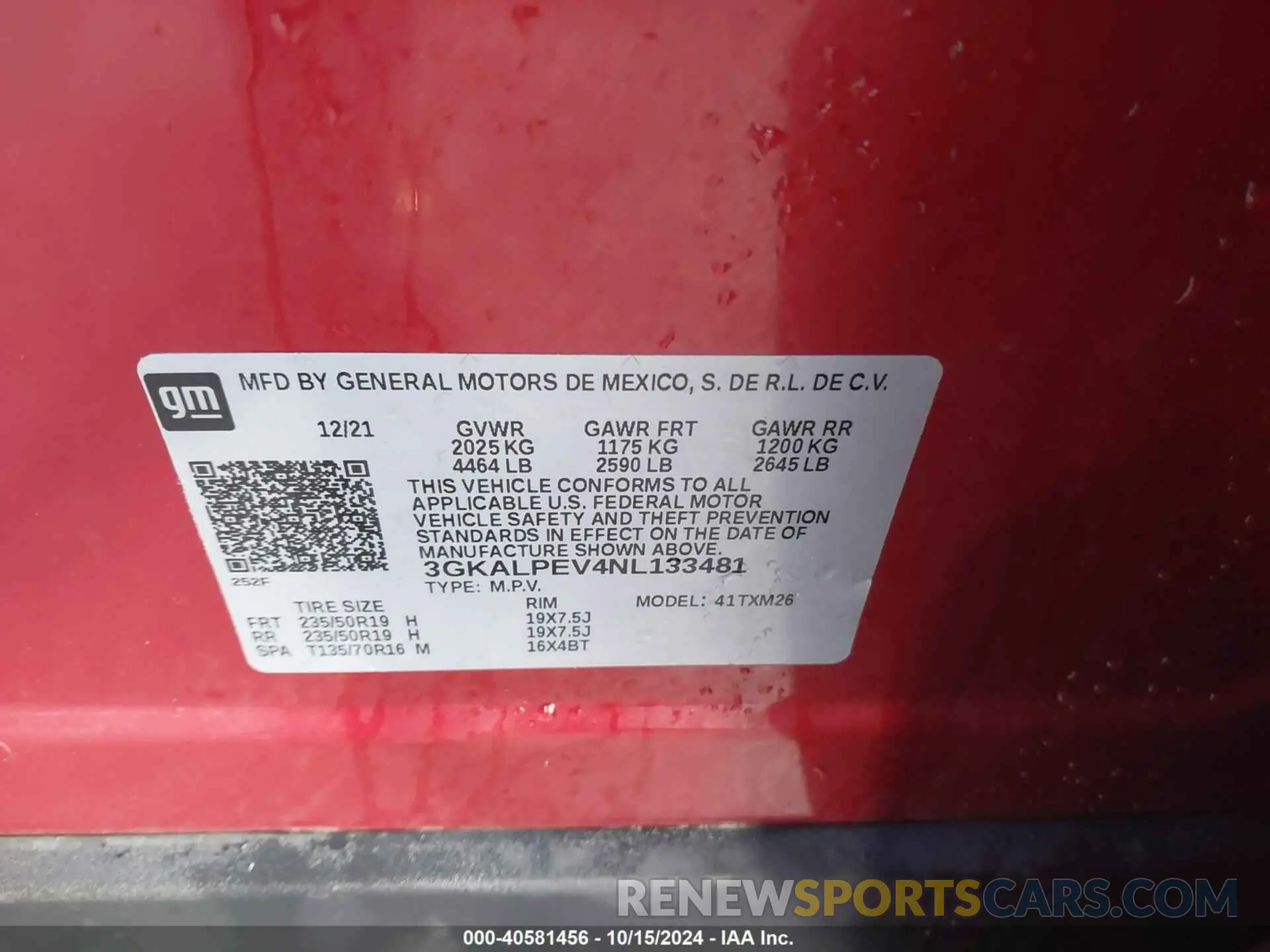 9 Photograph of a damaged car 3GKALPEV4NL133481 GMC TERRAIN 2022