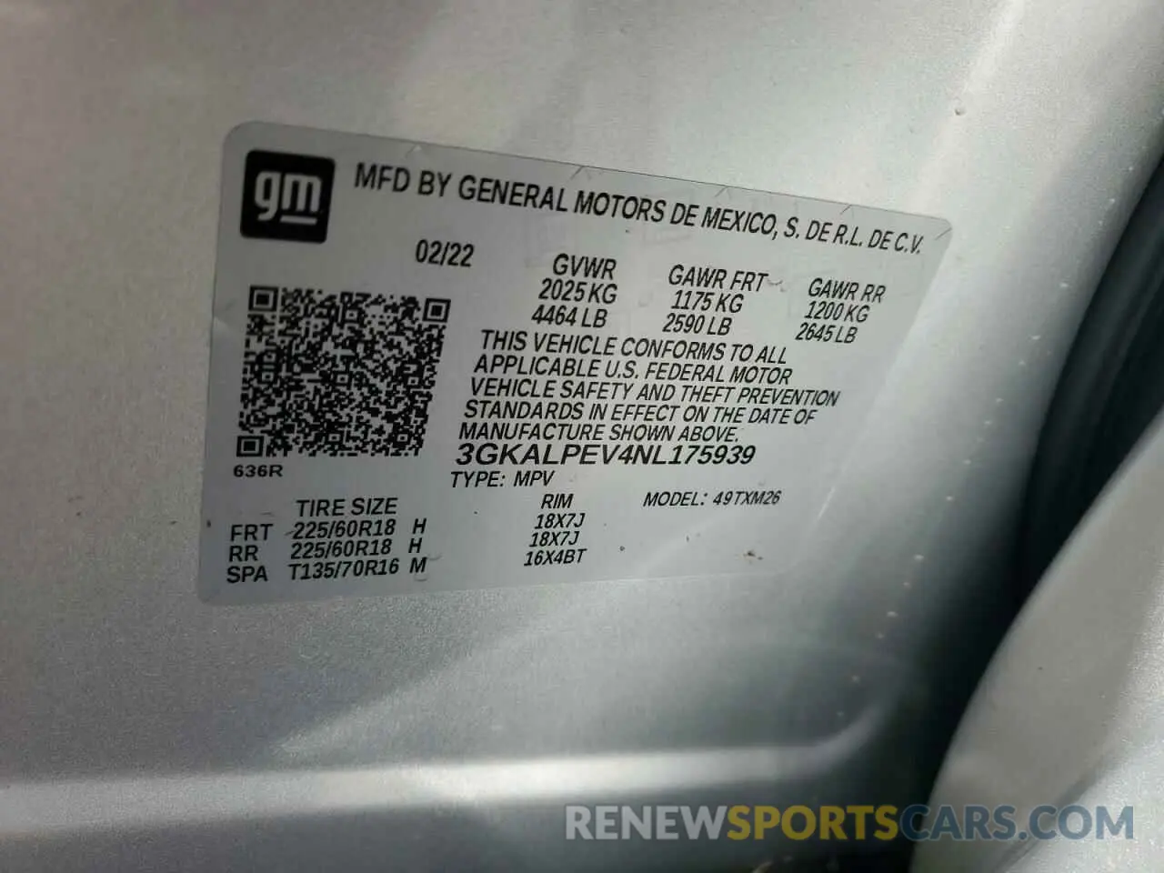 13 Photograph of a damaged car 3GKALPEV4NL175939 GMC TERRAIN 2022