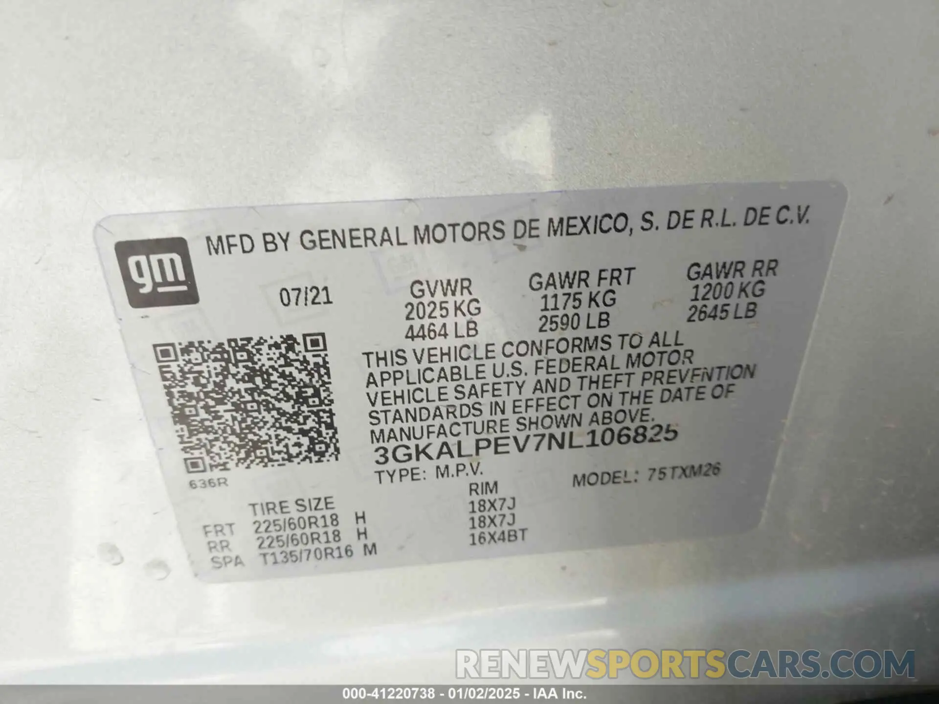 9 Photograph of a damaged car 3GKALPEV7NL106825 GMC TERRAIN 2022