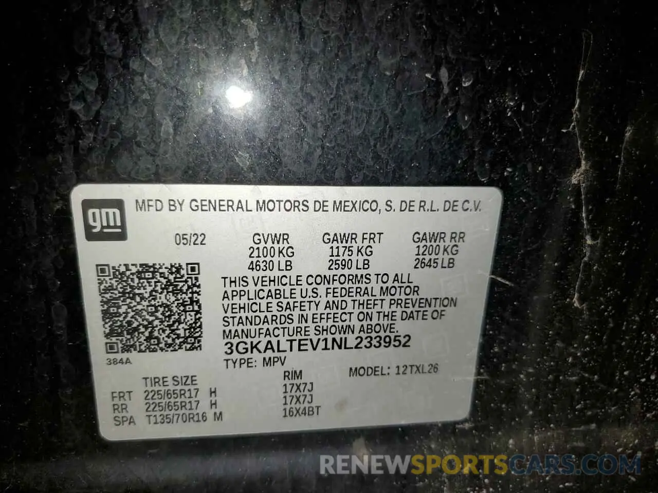 13 Photograph of a damaged car 3GKALTEV1NL233952 GMC TERRAIN 2022