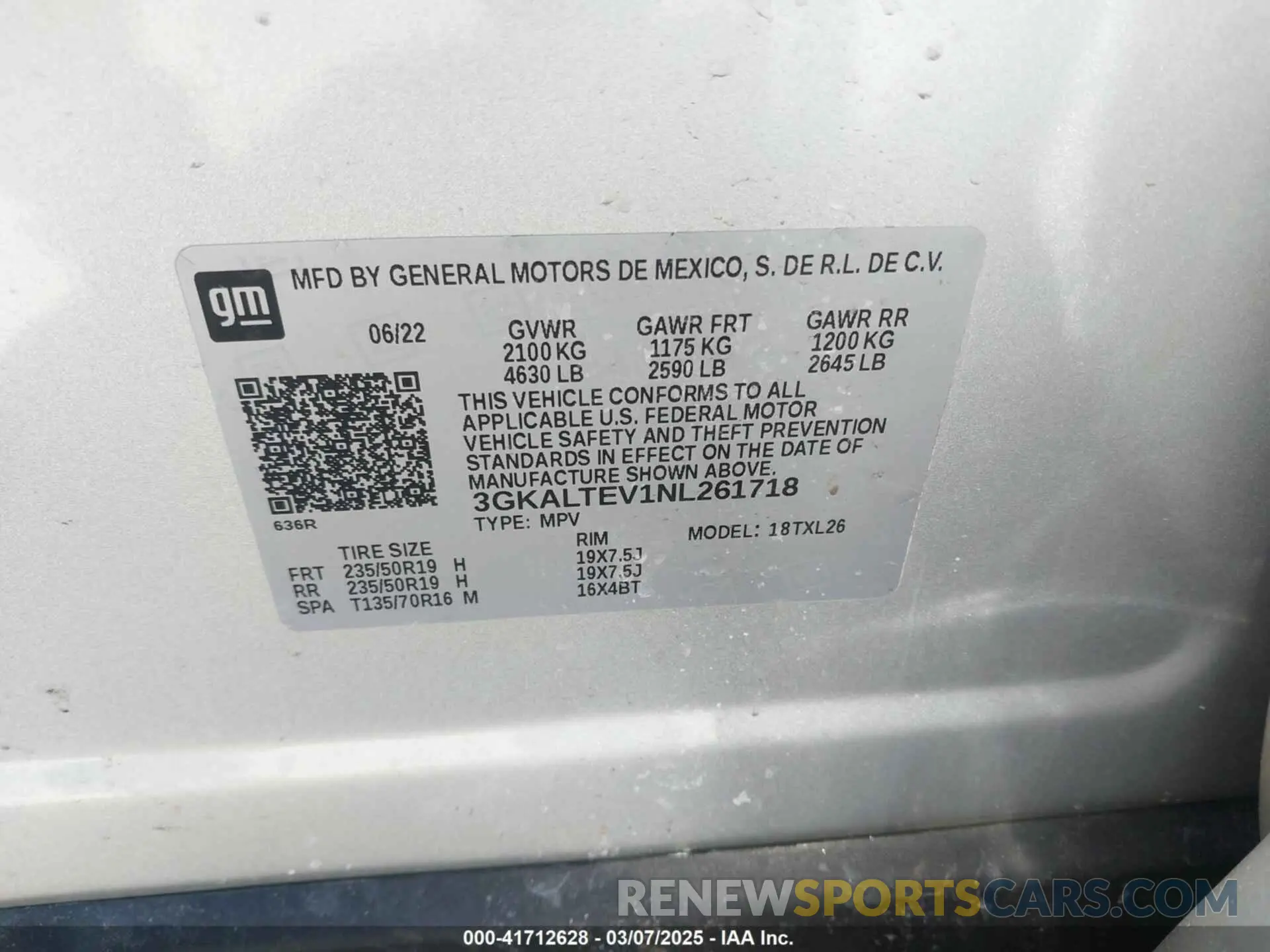 9 Photograph of a damaged car 3GKALTEV1NL261718 GMC TERRAIN 2022