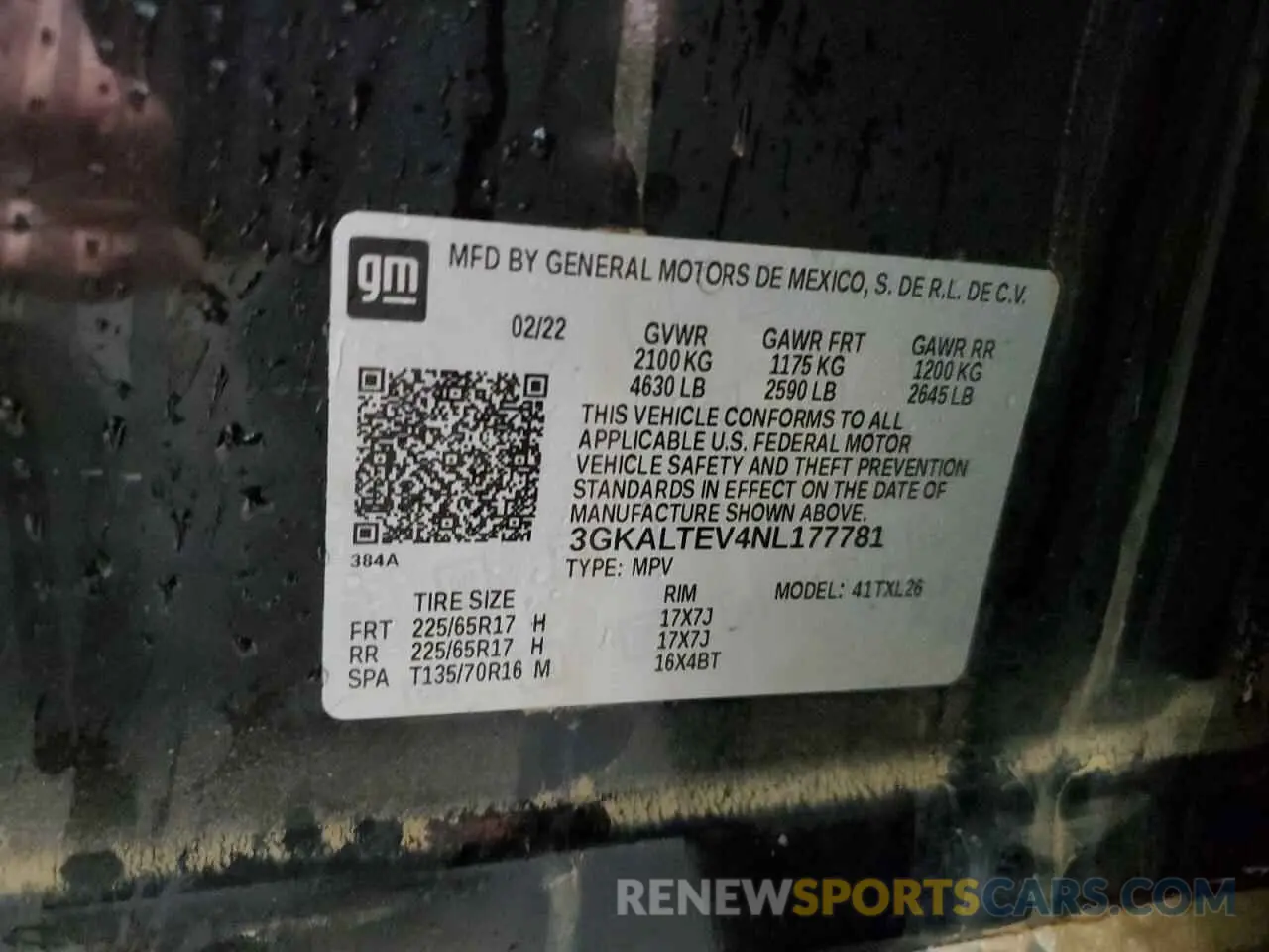13 Photograph of a damaged car 3GKALTEV4NL177781 GMC TERRAIN 2022