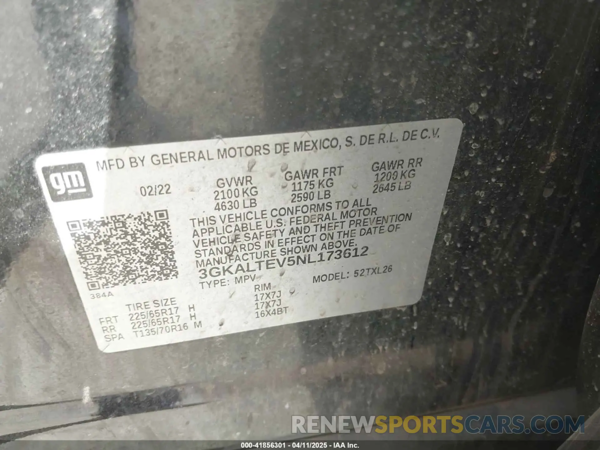 9 Photograph of a damaged car 3GKALTEV5NL173612 GMC TERRAIN 2022