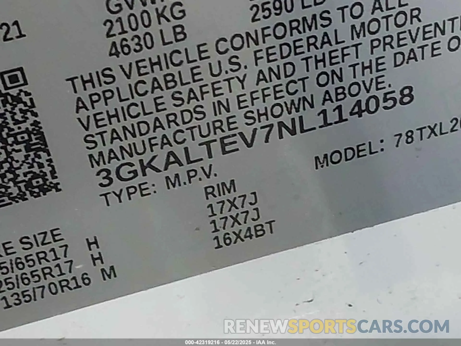 9 Photograph of a damaged car 3GKALTEV7NL114058 GMC TERRAIN 2022