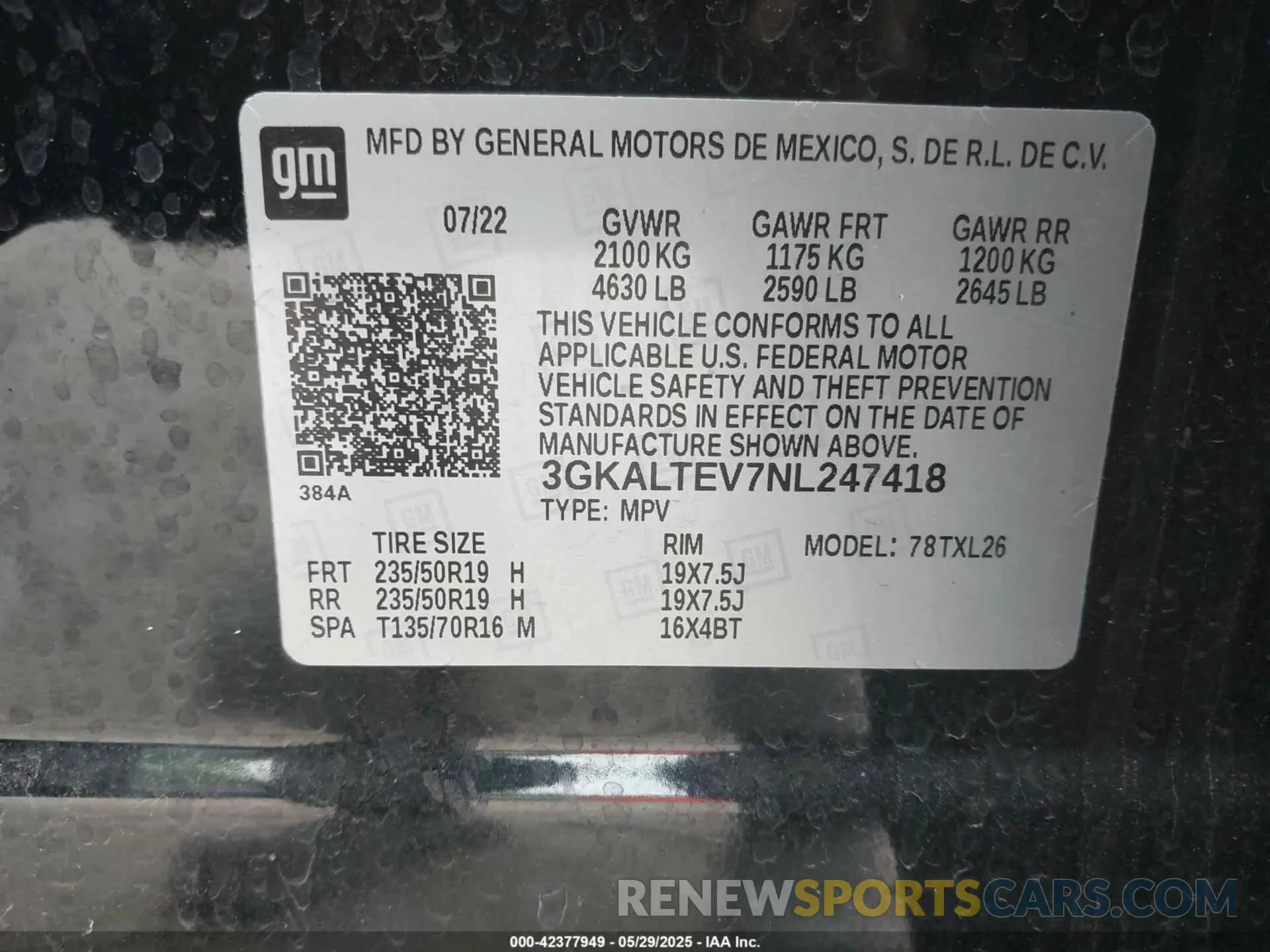 9 Photograph of a damaged car 3GKALTEV7NL247418 GMC TERRAIN 2022