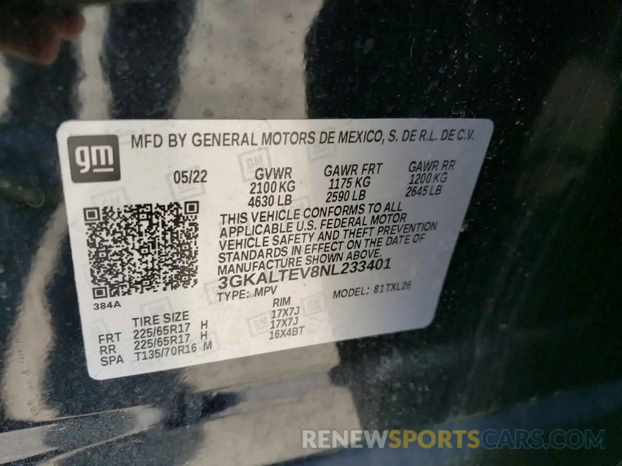 13 Photograph of a damaged car 3GKALTEV8NL233401 GMC TERRAIN 2022