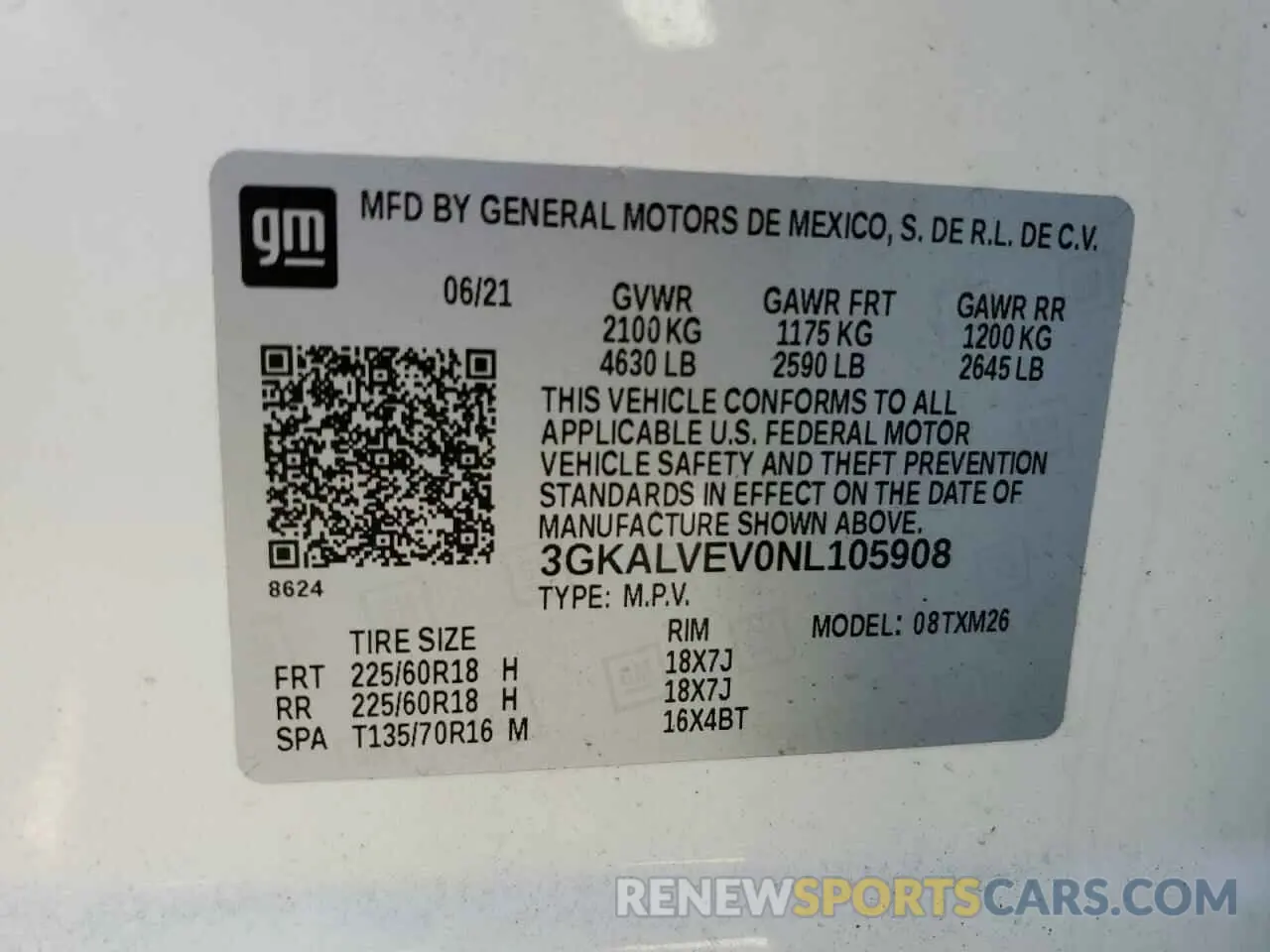 13 Photograph of a damaged car 3GKALVEV0NL105908 GMC TERRAIN 2022