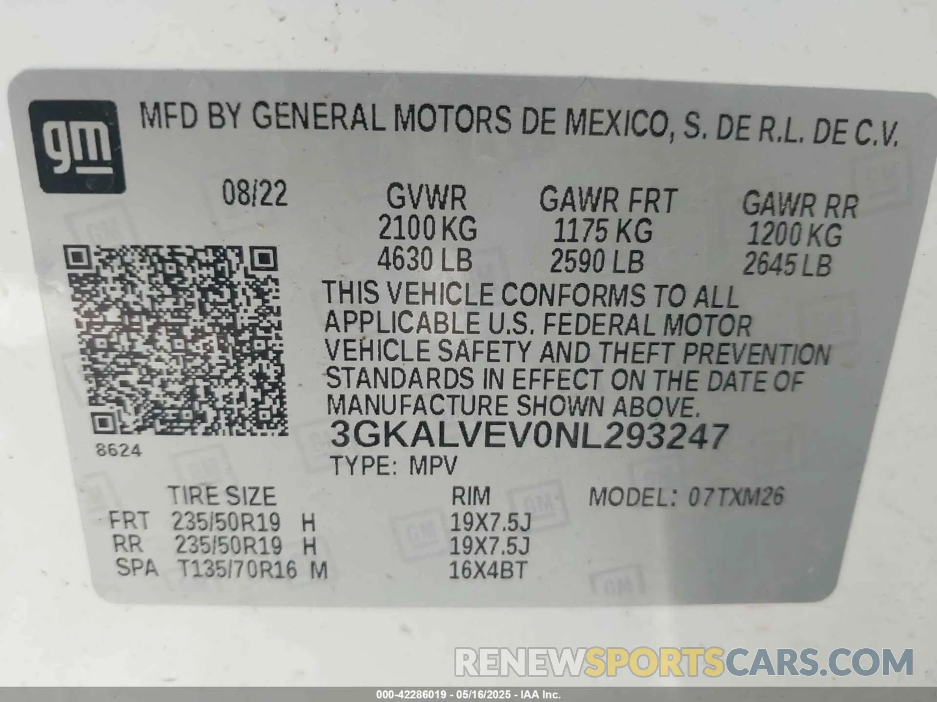 9 Photograph of a damaged car 3GKALVEV0NL293247 GMC TERRAIN 2022