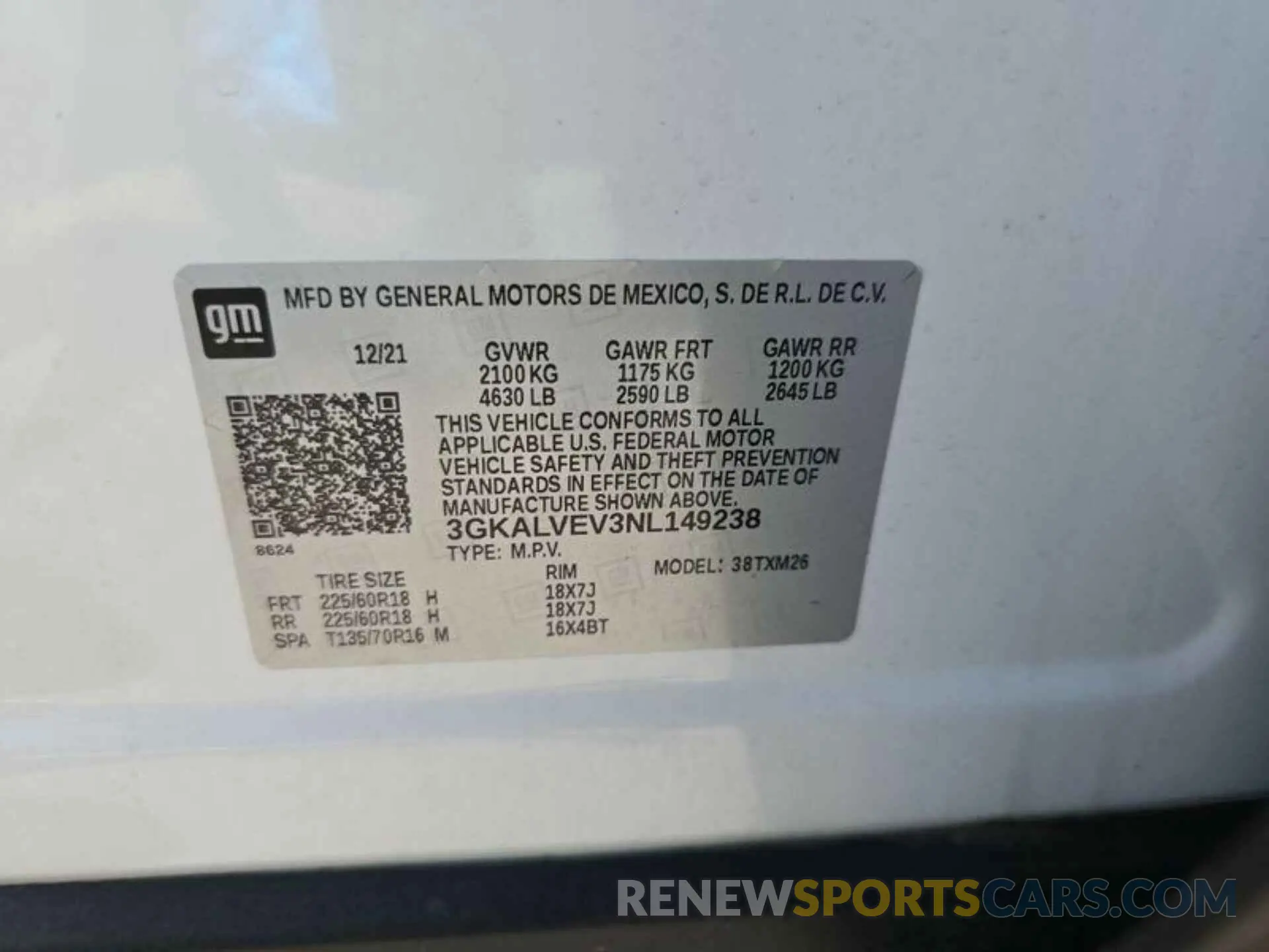 15 Photograph of a damaged car 3GKALVEV3NL149238 GMC TERRAIN 2022