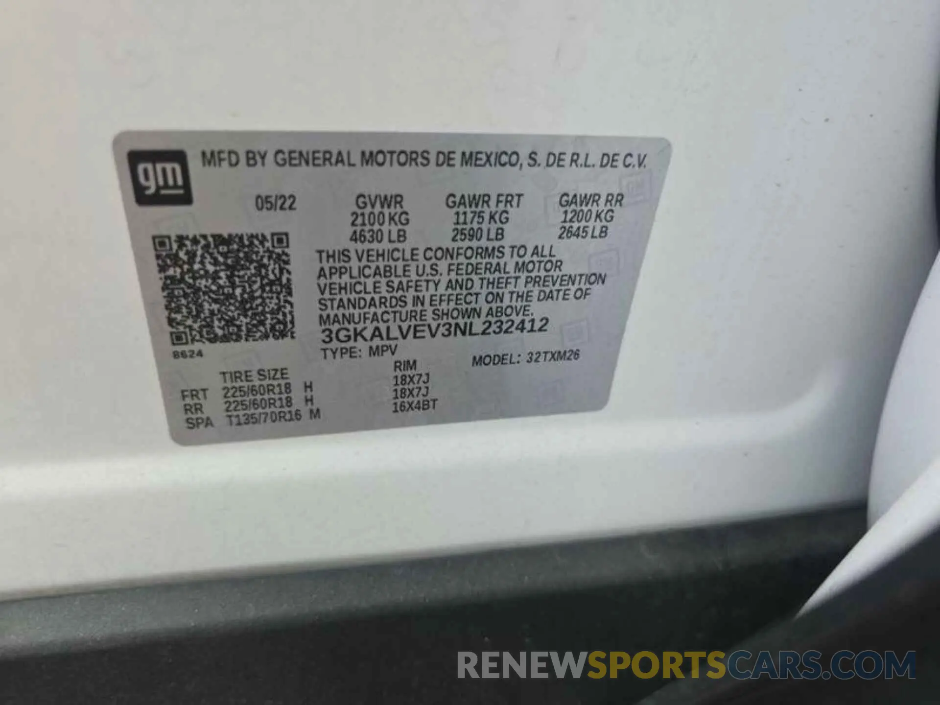 18 Photograph of a damaged car 3GKALVEV3NL232412 GMC TERRAIN 2022