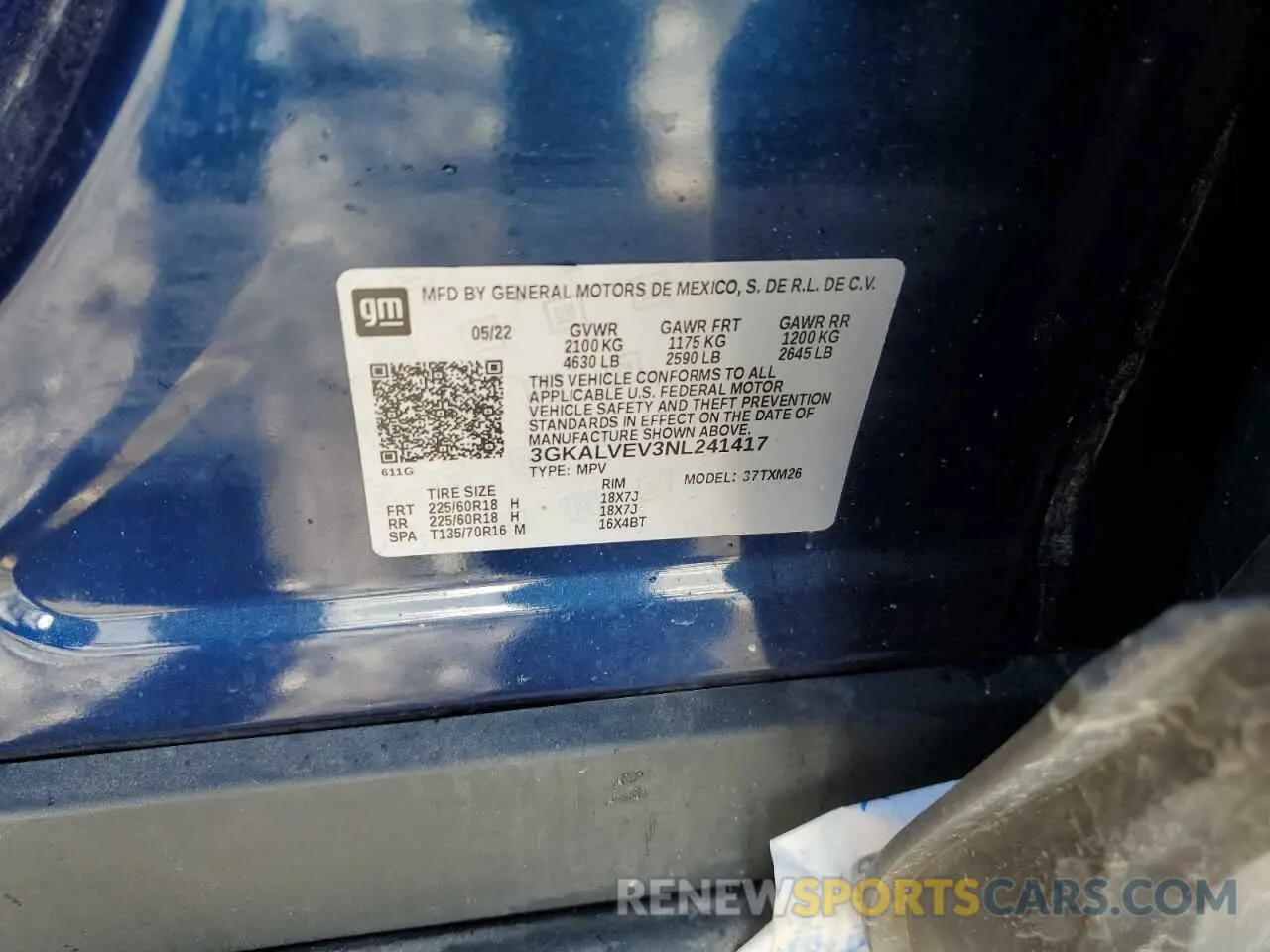 14 Photograph of a damaged car 3GKALVEV3NL241417 GMC TERRAIN 2022