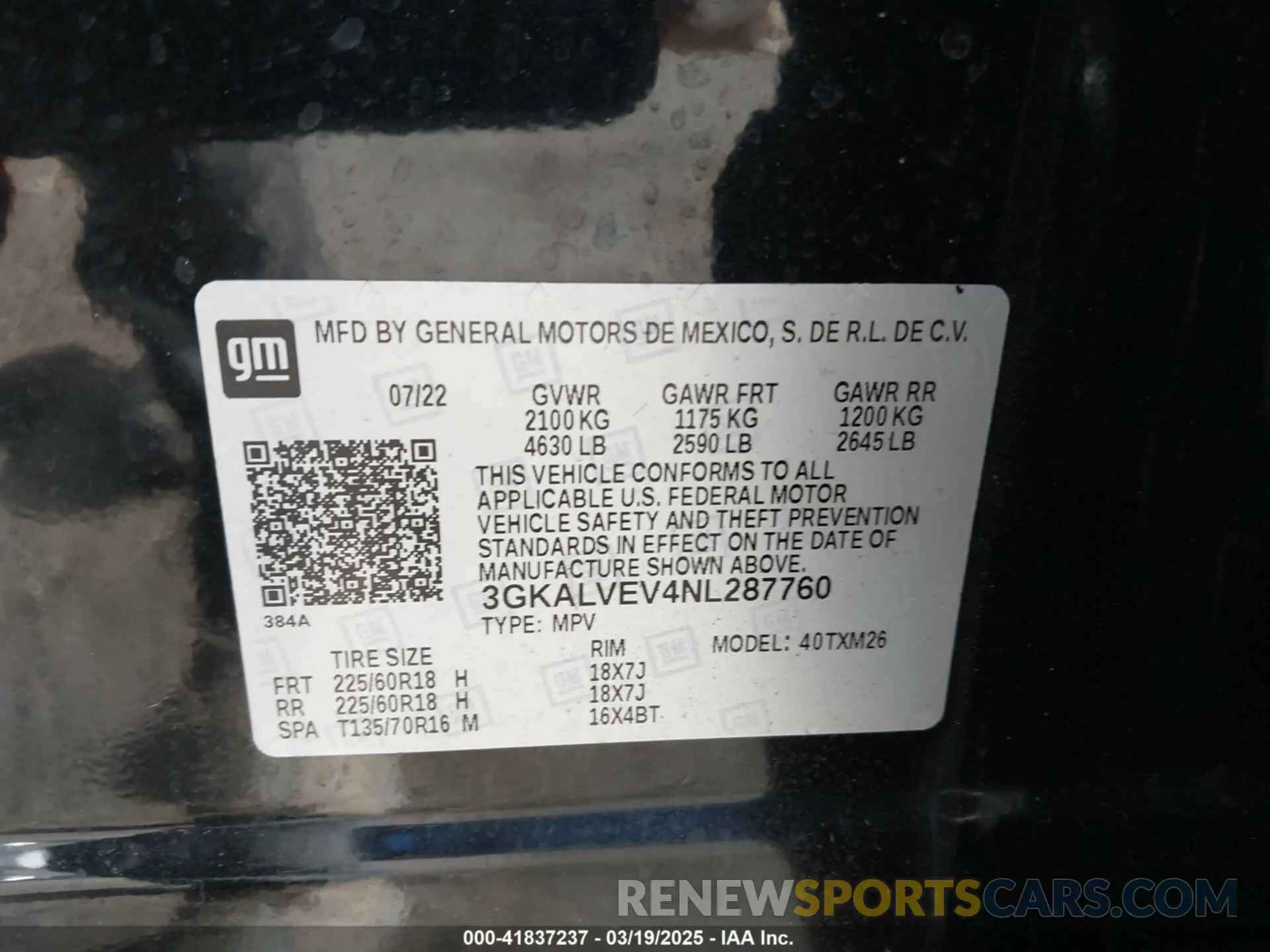 9 Photograph of a damaged car 3GKALVEV4NL287760 GMC TERRAIN 2022