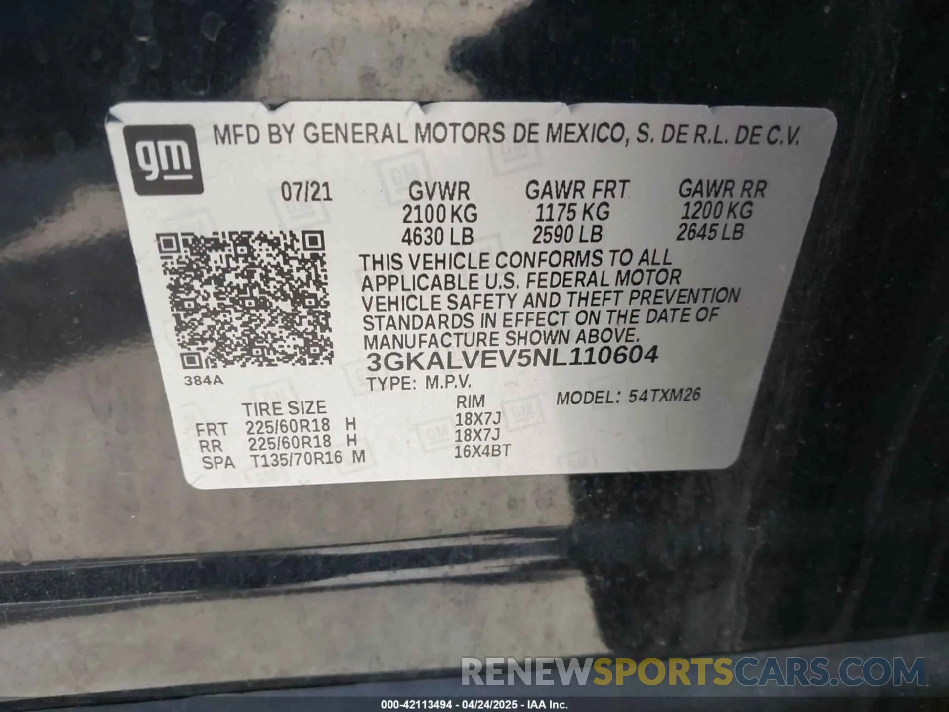 9 Photograph of a damaged car 3GKALVEV5NL110604 GMC TERRAIN 2022