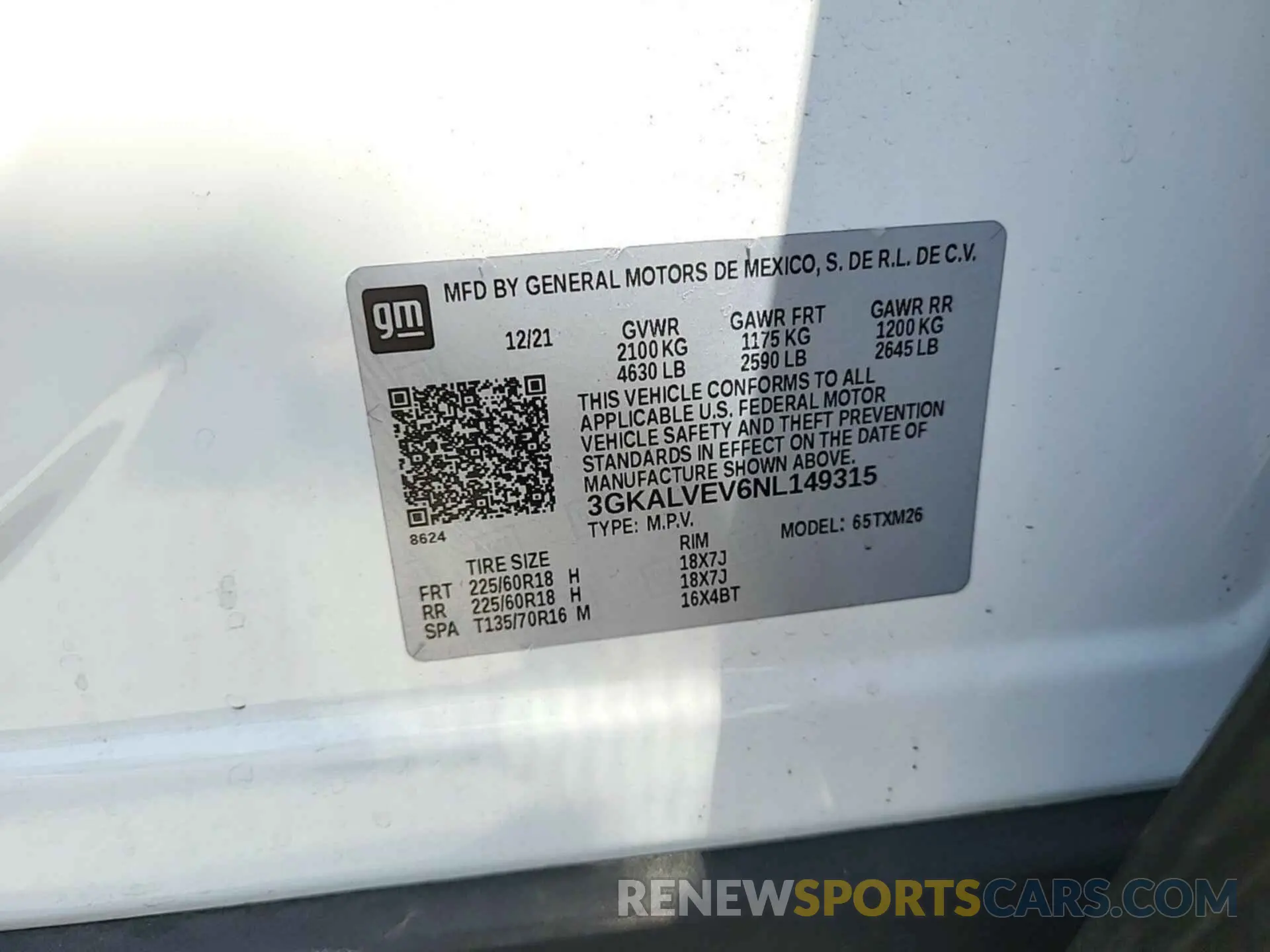 17 Photograph of a damaged car 3GKALVEV6NL149315 GMC TERRAIN 2022