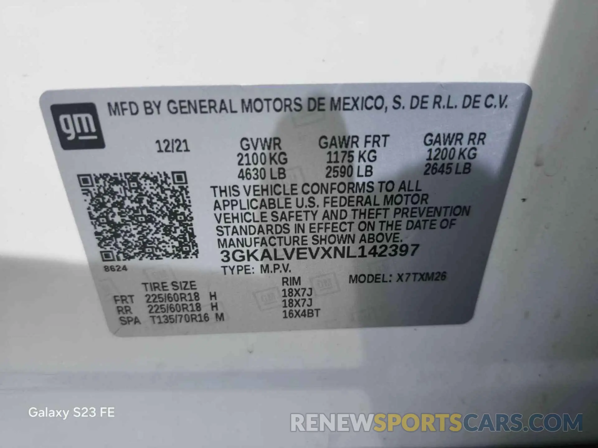 15 Photograph of a damaged car 3GKALVEVXNL142397 GMC TERRAIN 2022