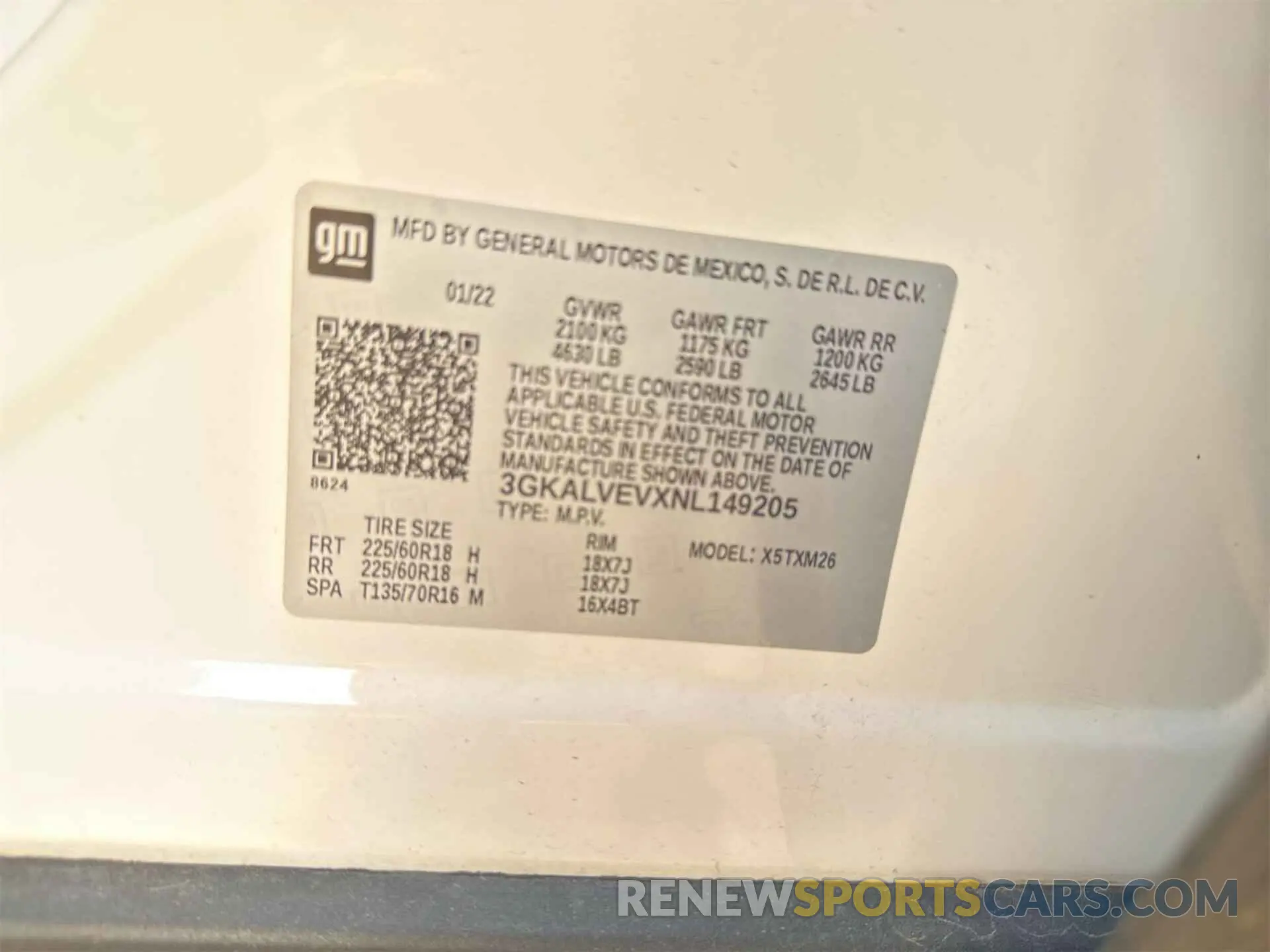 8 Photograph of a damaged car 3GKALVEVXNL149205 GMC TERRAIN 2022