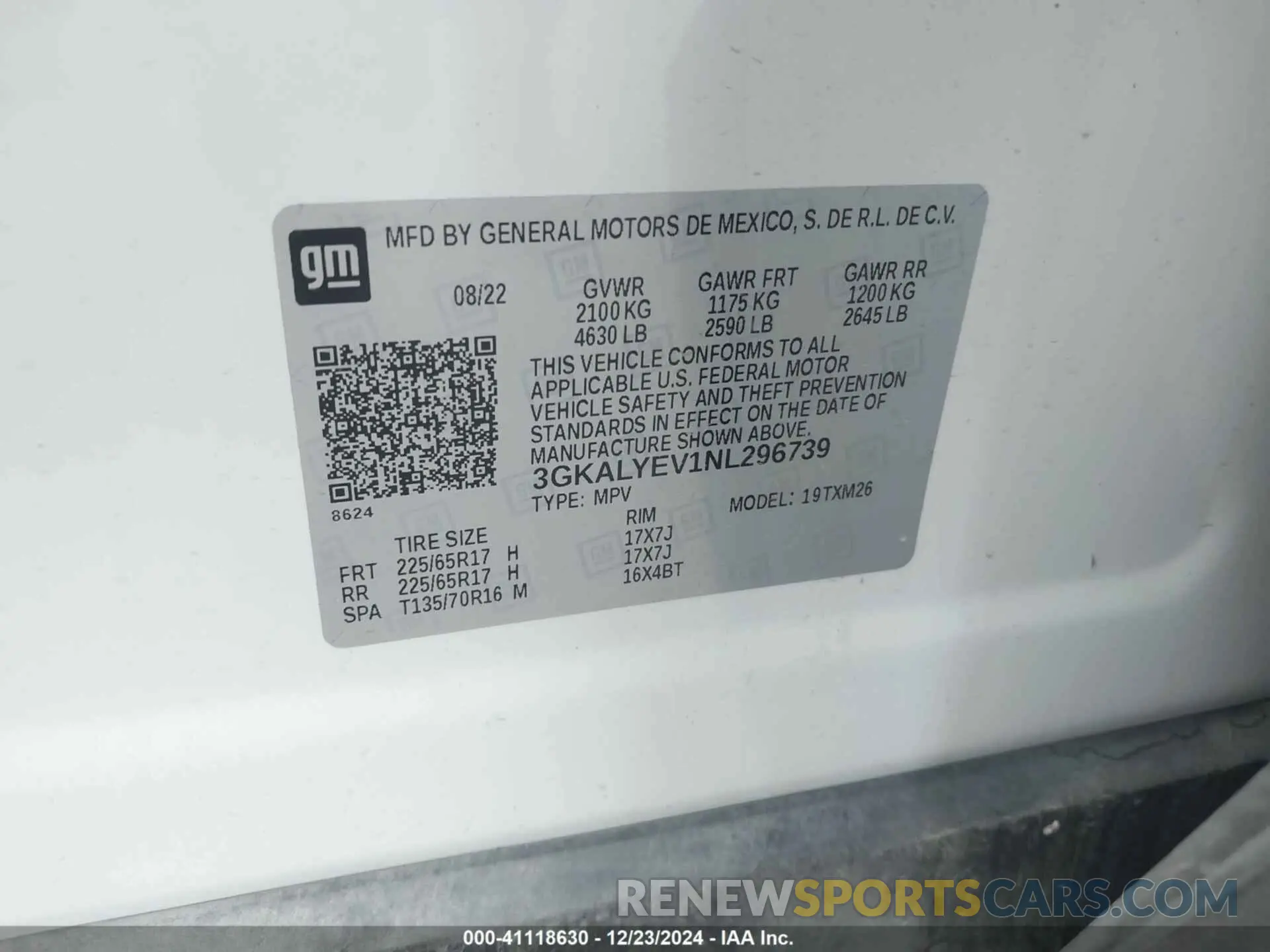 9 Photograph of a damaged car 3GKALYEV1NL296739 GMC TERRAIN 2022