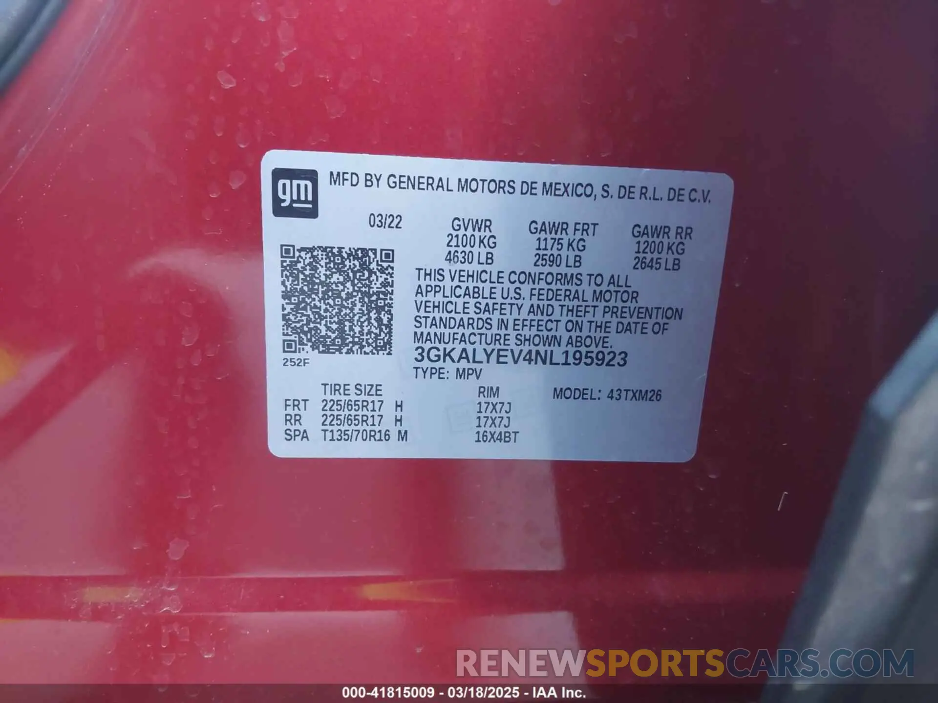 9 Photograph of a damaged car 3GKALYEV4NL195923 GMC TERRAIN 2022