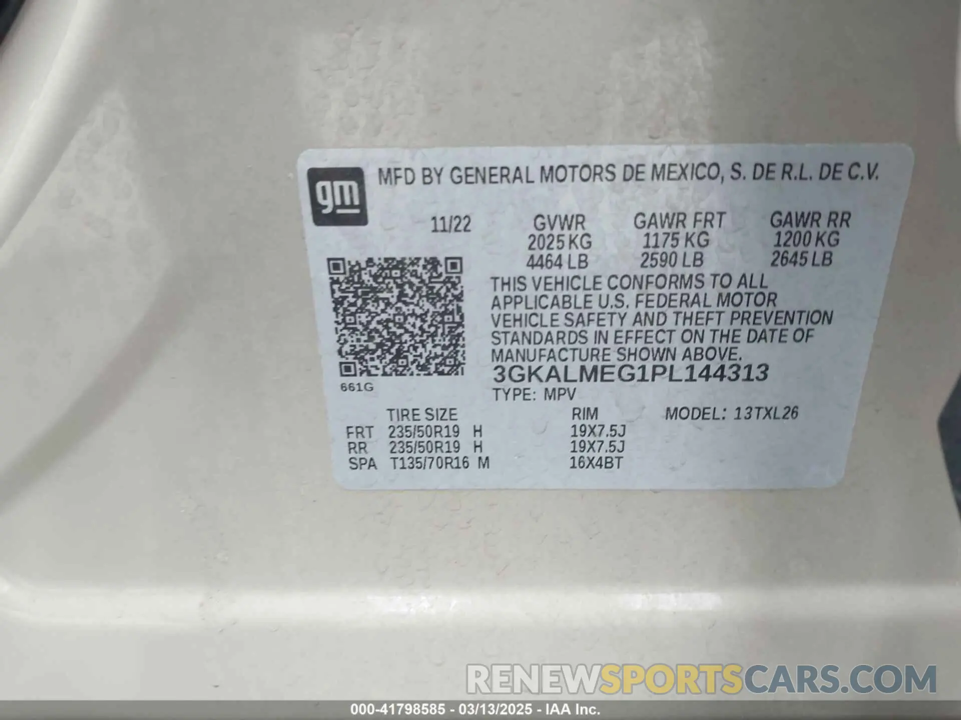 9 Photograph of a damaged car 3GKALMEG1PL144313 GMC TERRAIN 2023