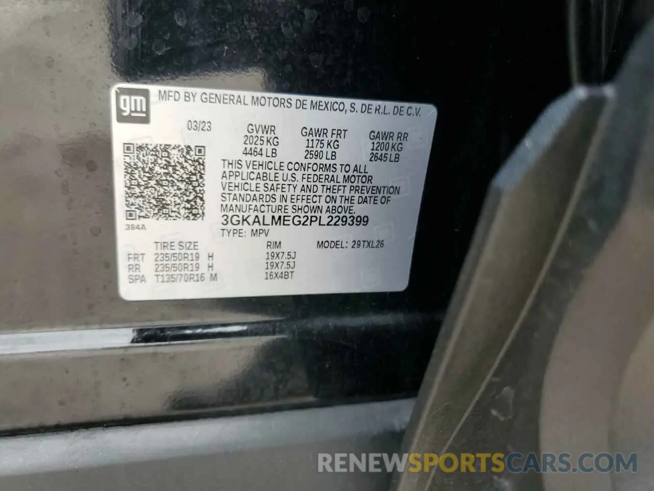 14 Photograph of a damaged car 3GKALMEG2PL229399 GMC TERRAIN 2023