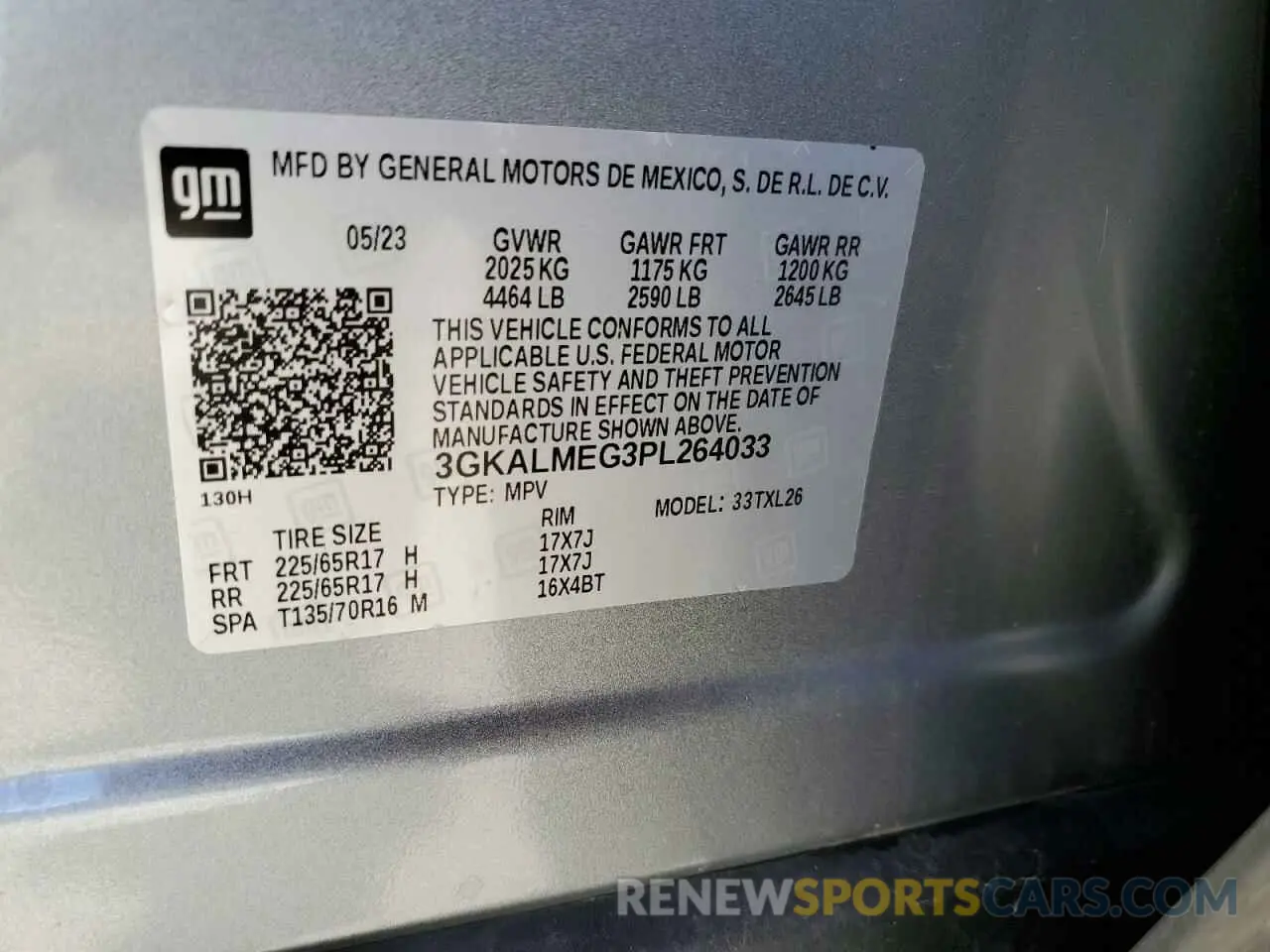 13 Photograph of a damaged car 3GKALMEG3PL264033 GMC TERRAIN 2023