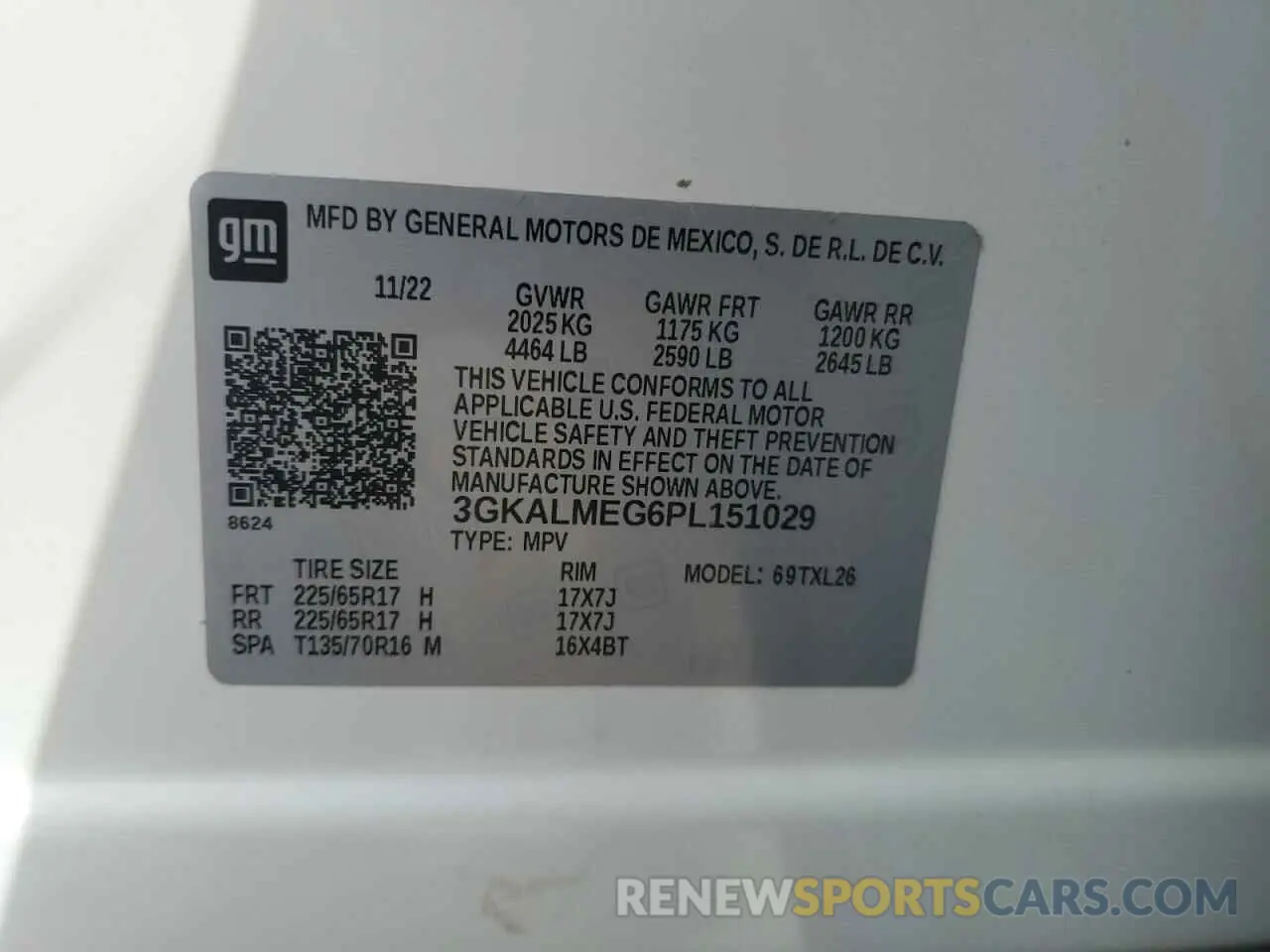 14 Photograph of a damaged car 3GKALMEG6PL151029 GMC TERRAIN 2023