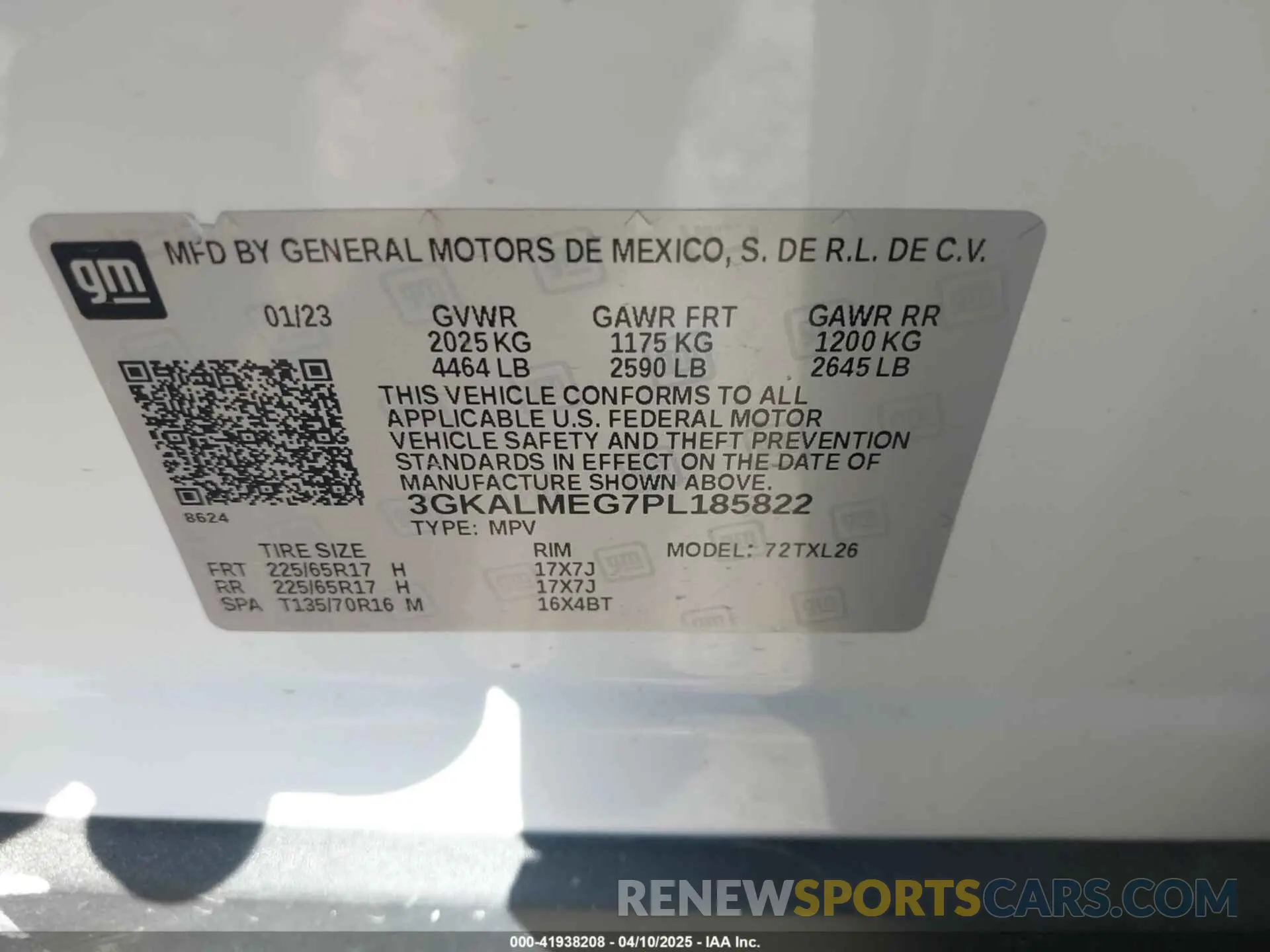 9 Photograph of a damaged car 3GKALMEG7PL185822 GMC TERRAIN 2023