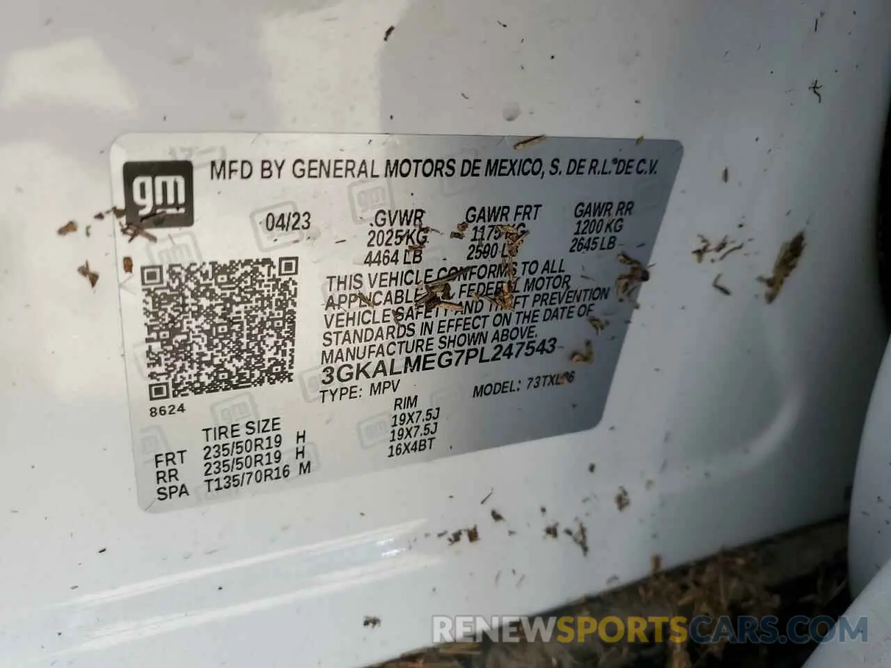 13 Photograph of a damaged car 3GKALMEG7PL247543 GMC TERRAIN 2023