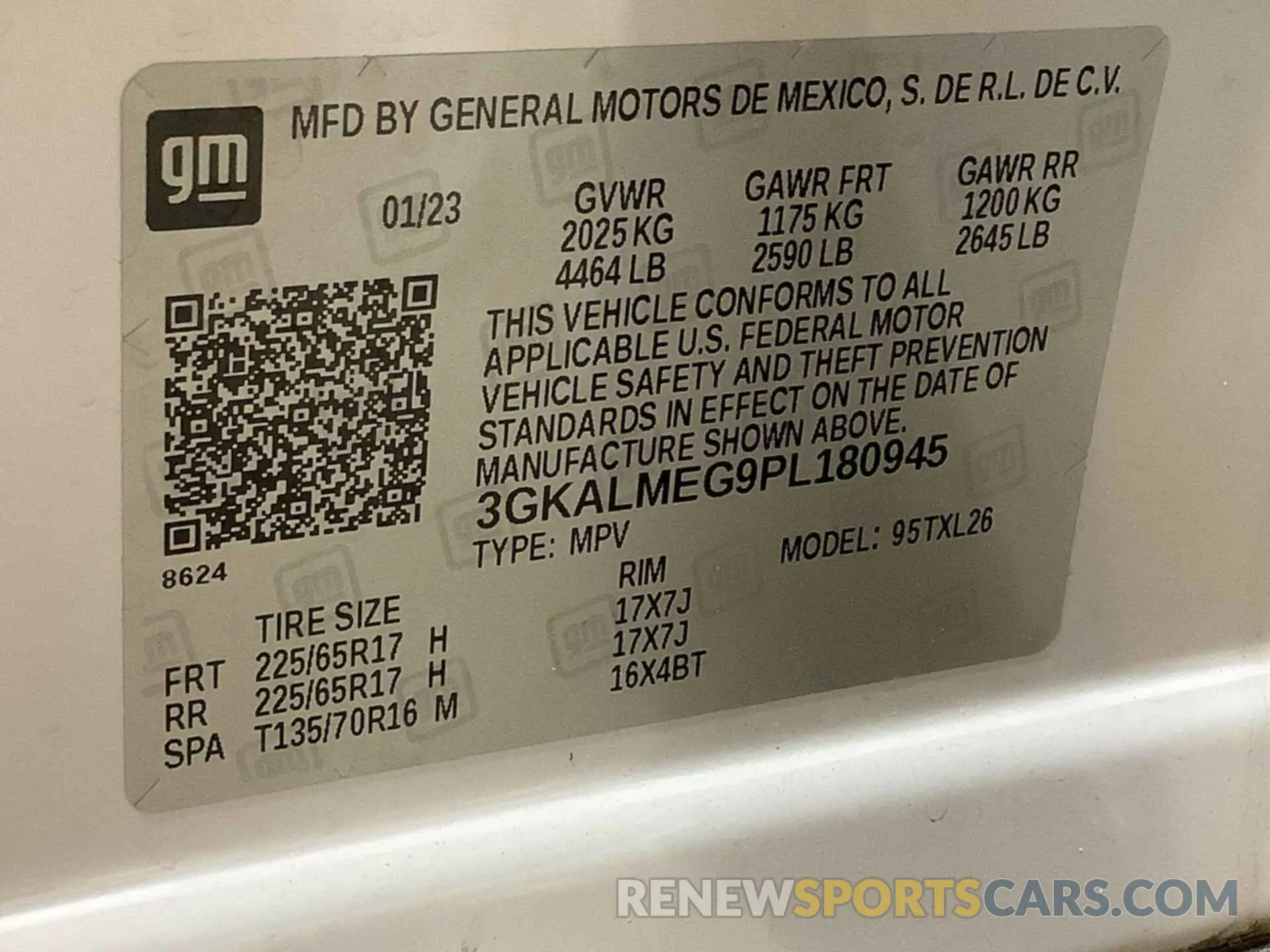 23 Photograph of a damaged car 3GKALMEG9PL180945 GMC TERRAIN 2023