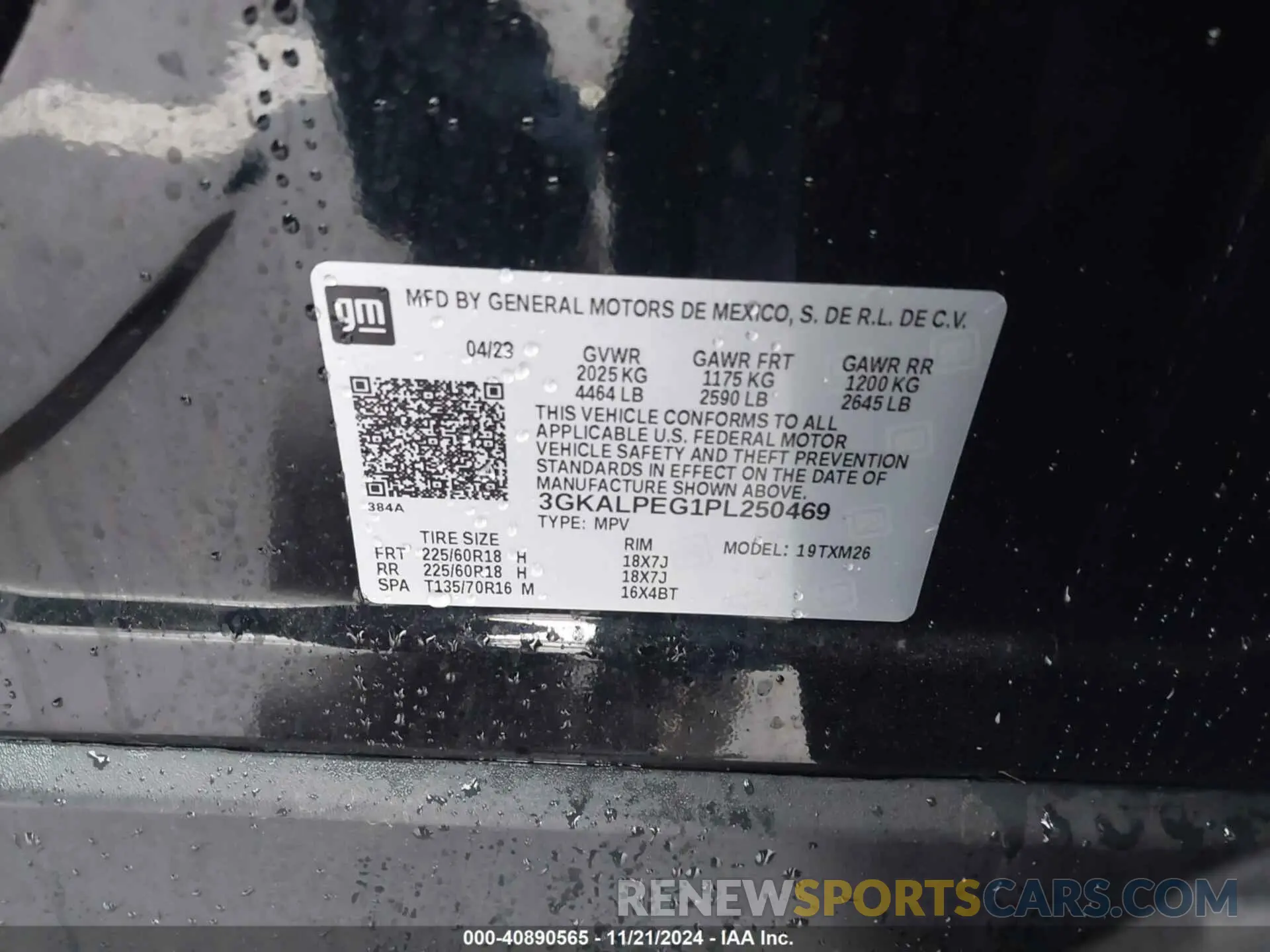 9 Photograph of a damaged car 3GKALPEG1PL250469 GMC TERRAIN 2023