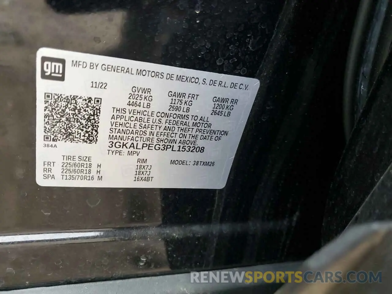 13 Photograph of a damaged car 3GKALPEG3PL153208 GMC TERRAIN 2023