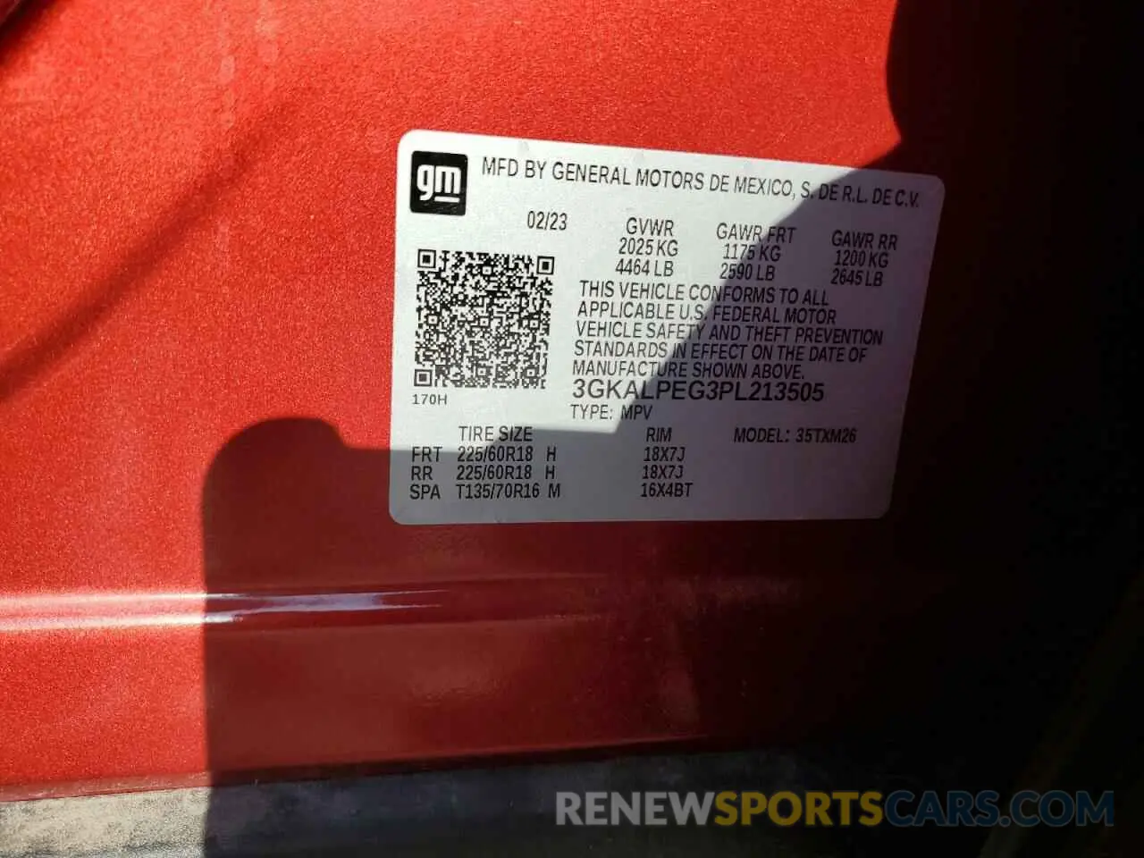 13 Photograph of a damaged car 3GKALPEG3PL213505 GMC TERRAIN 2023