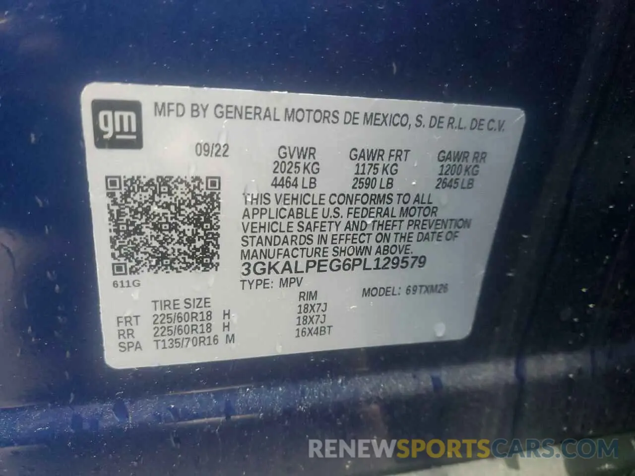 13 Photograph of a damaged car 3GKALPEG6PL129579 GMC TERRAIN 2023