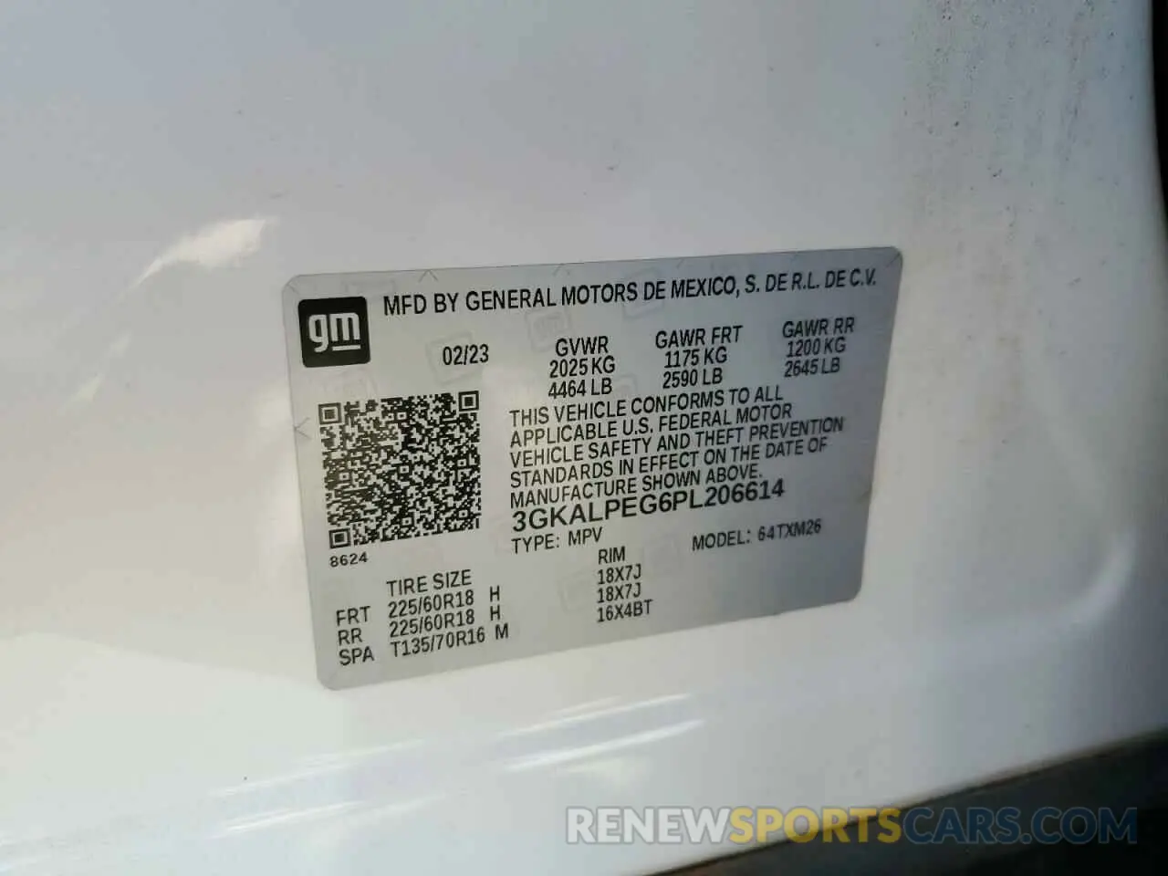 14 Photograph of a damaged car 3GKALPEG6PL206614 GMC TERRAIN 2023