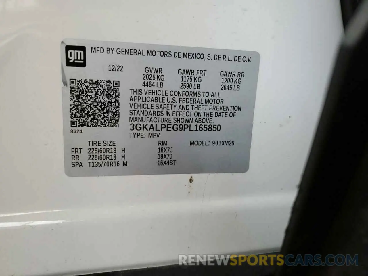 14 Photograph of a damaged car 3GKALPEG9PL165850 GMC TERRAIN 2023