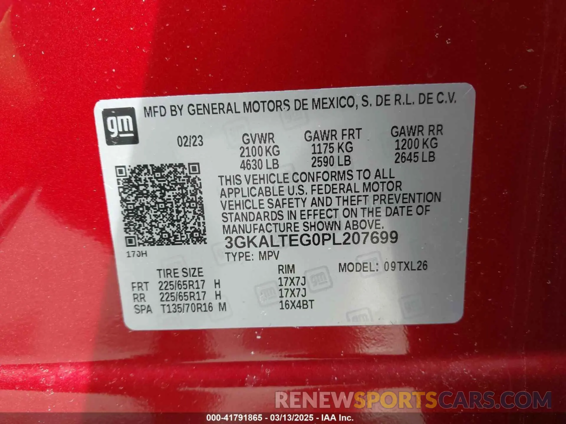 9 Photograph of a damaged car 3GKALTEG0PL207699 GMC TERRAIN 2023
