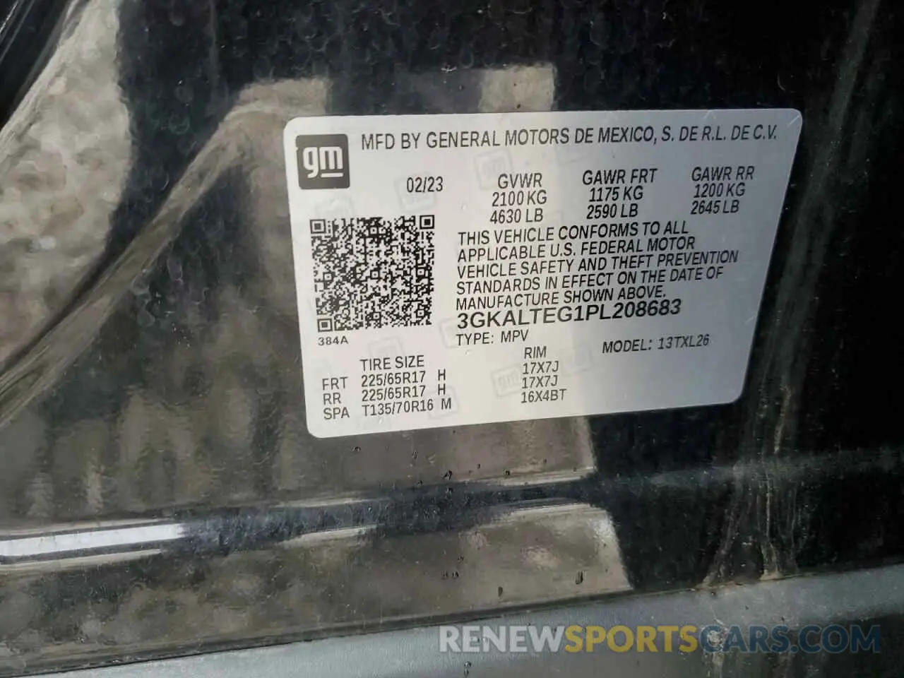 13 Photograph of a damaged car 3GKALTEG1PL208683 GMC TERRAIN 2023