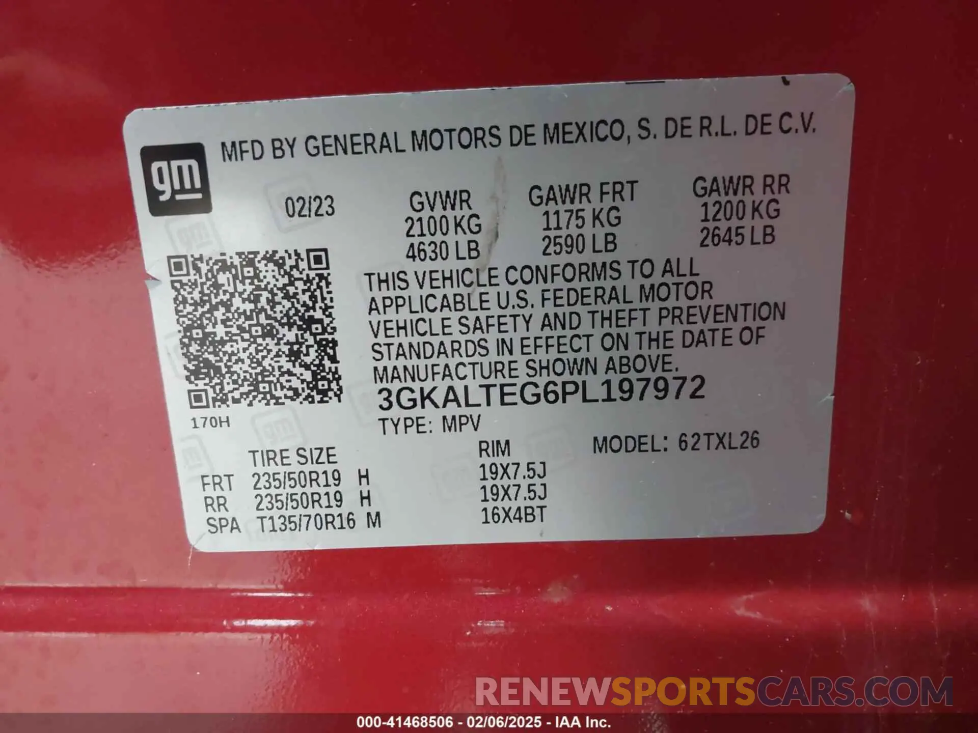 9 Photograph of a damaged car 3GKALTEG6PL197972 GMC TERRAIN 2023