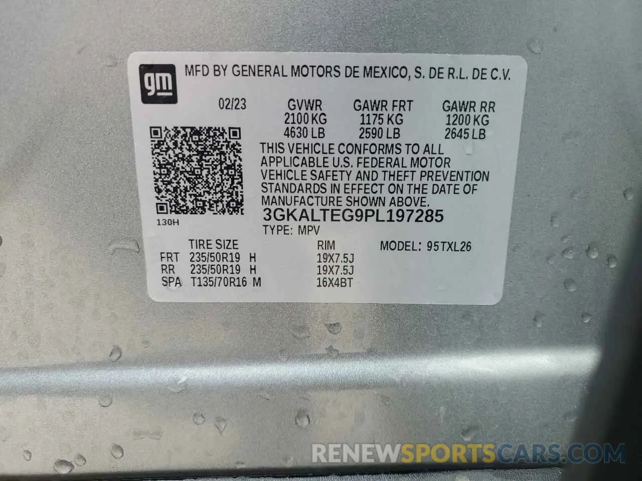 13 Photograph of a damaged car 3GKALTEG9PL197285 GMC TERRAIN 2023