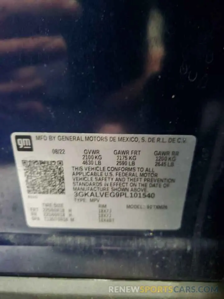 14 Photograph of a damaged car 3GKALVEG9PL101540 GMC TERRAIN 2023