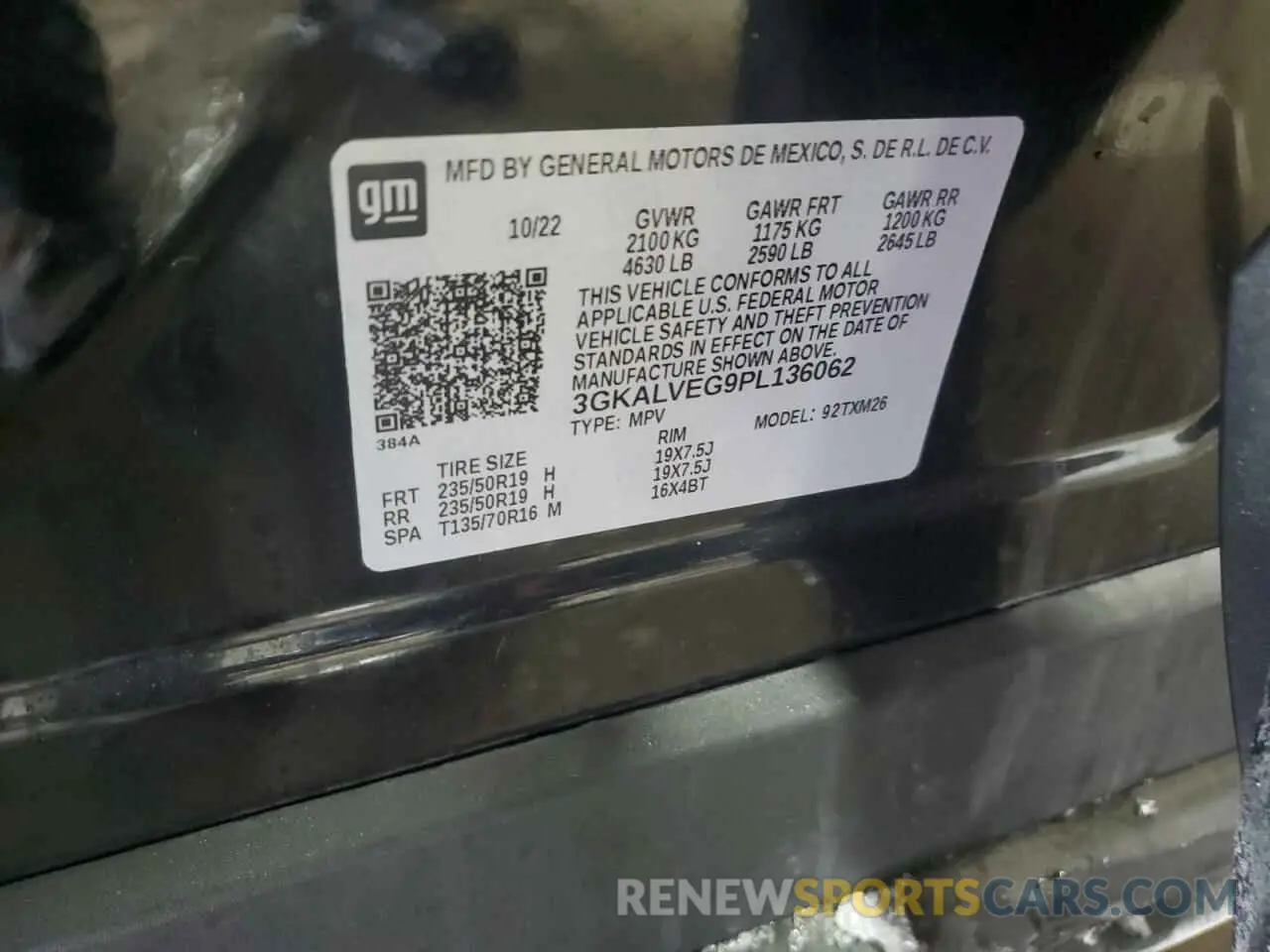 13 Photograph of a damaged car 3GKALVEG9PL136062 GMC TERRAIN 2023