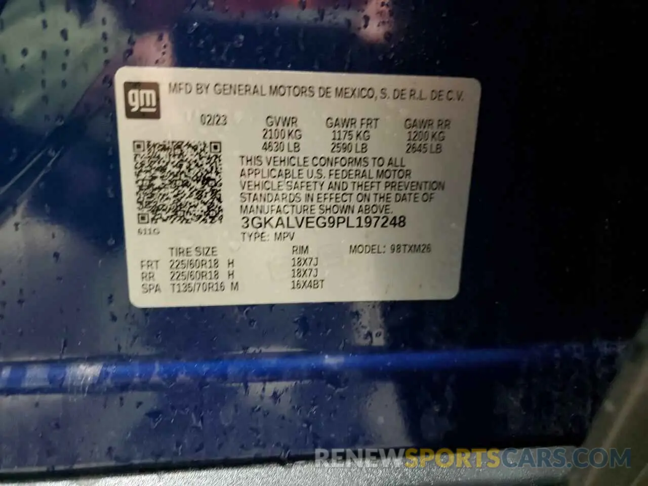 13 Photograph of a damaged car 3GKALVEG9PL197248 GMC TERRAIN 2023