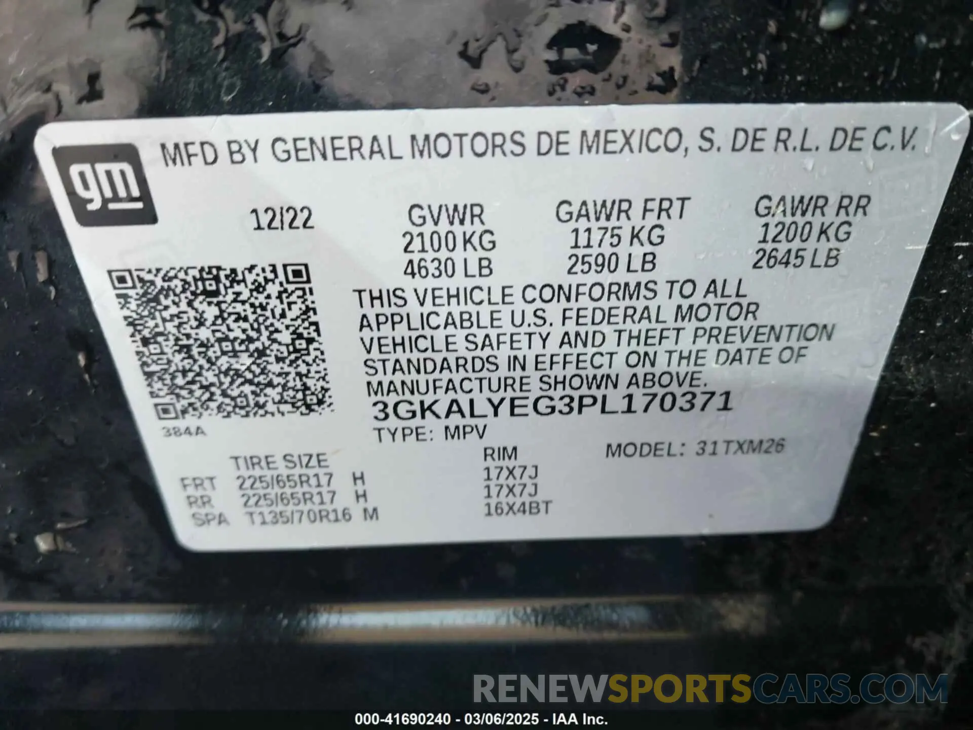 9 Photograph of a damaged car 3GKALYEG3PL170371 GMC TERRAIN 2023