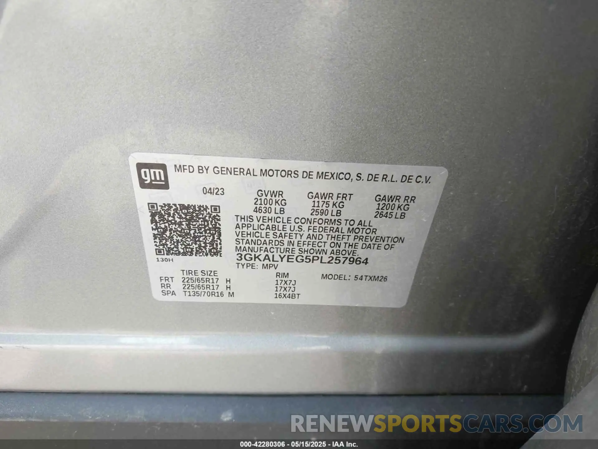 9 Photograph of a damaged car 3GKALYEG5PL257964 GMC TERRAIN 2023