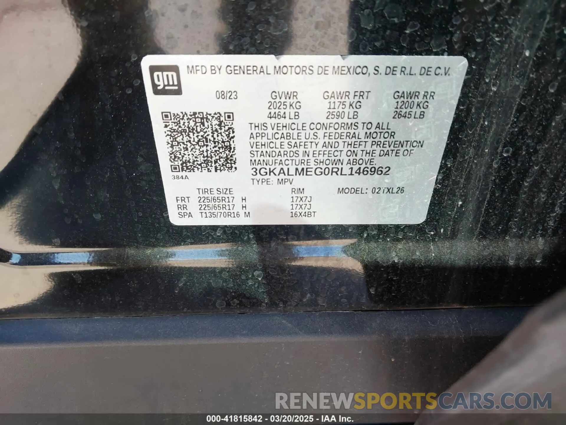 9 Photograph of a damaged car 3GKALMEG0RL146962 GMC TERRAIN 2024