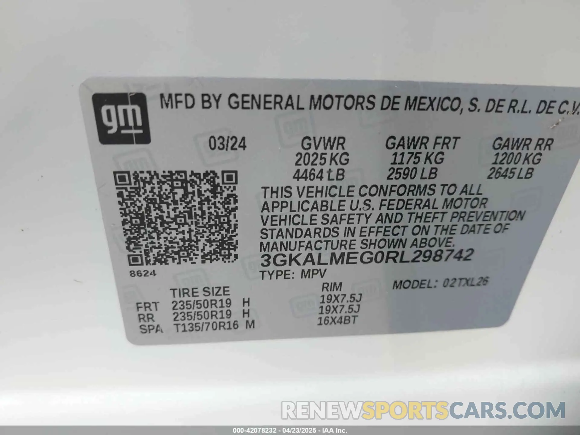 9 Photograph of a damaged car 3GKALMEG0RL298742 GMC TERRAIN 2024